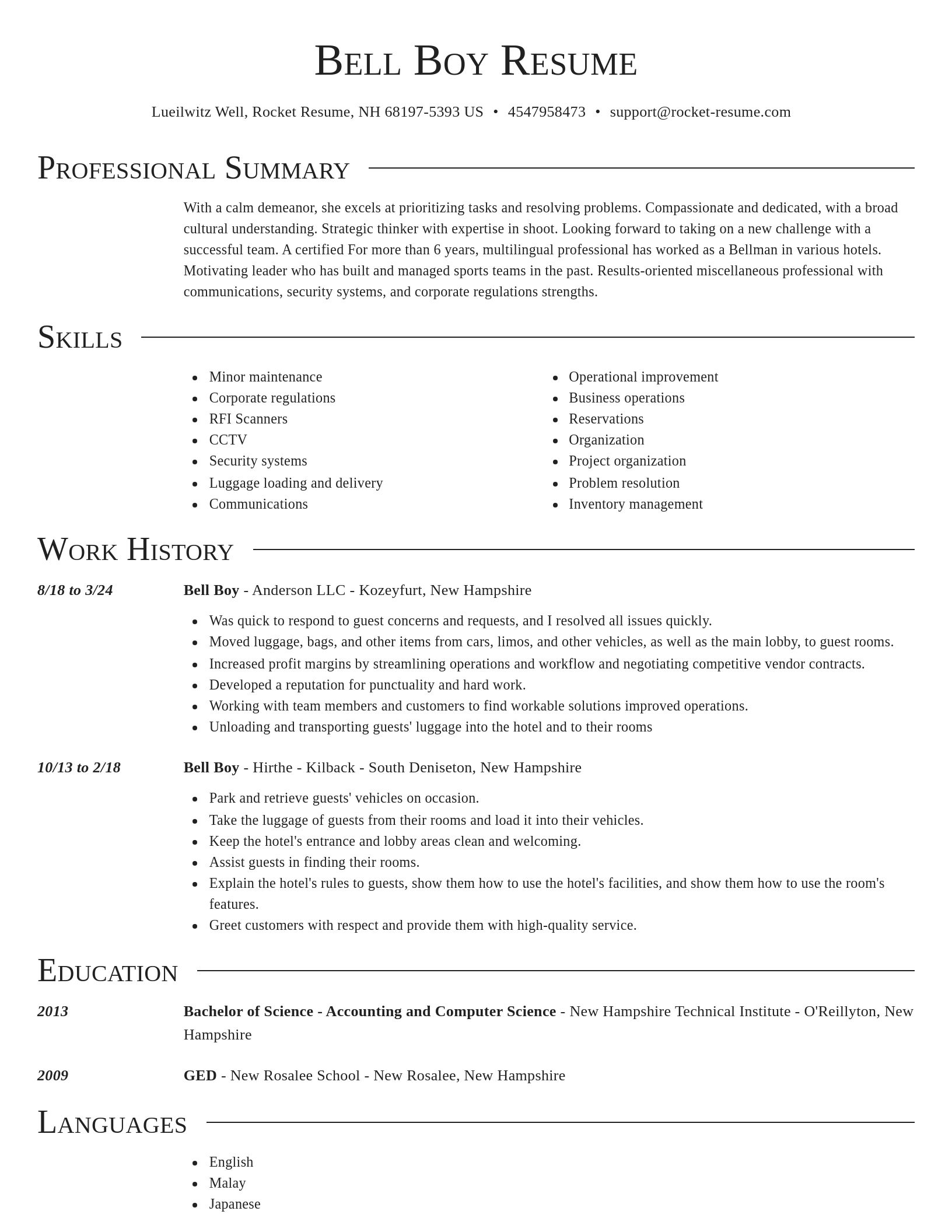 Director resume template
