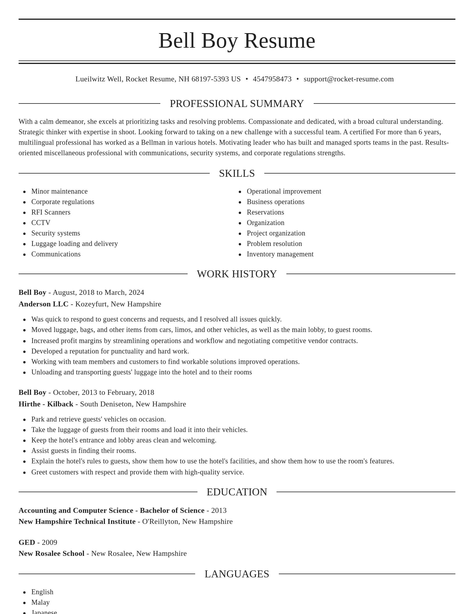 Elegant resume template