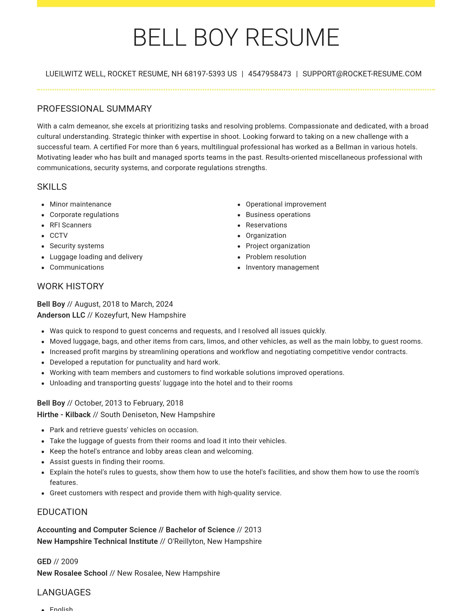 Grand resume template