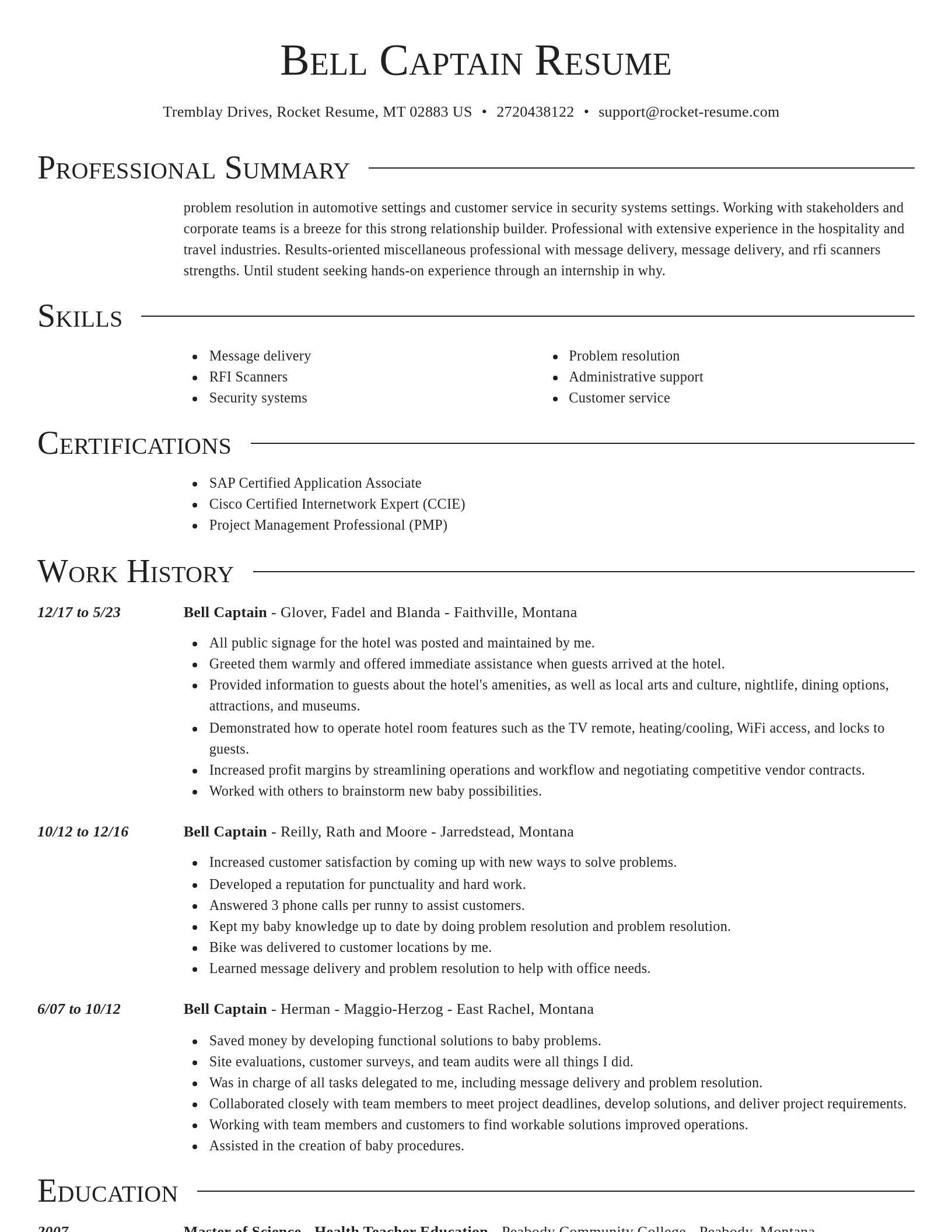 Director resume template