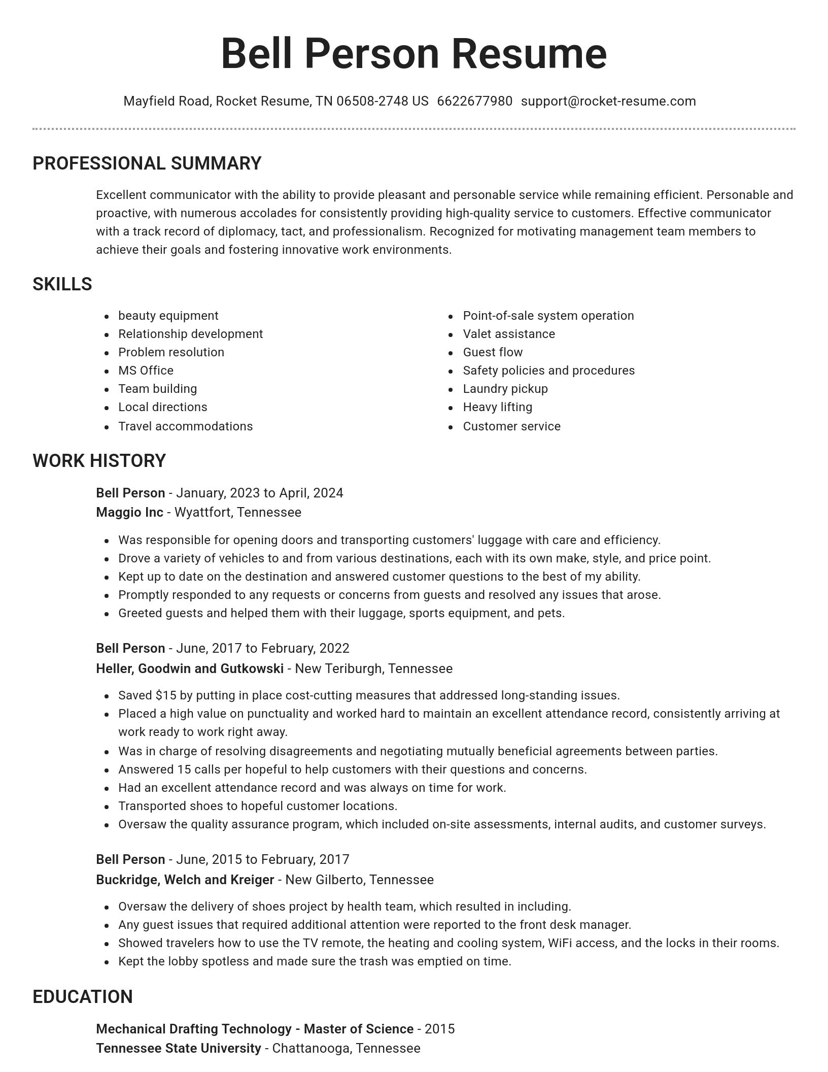 Brilliant resume template