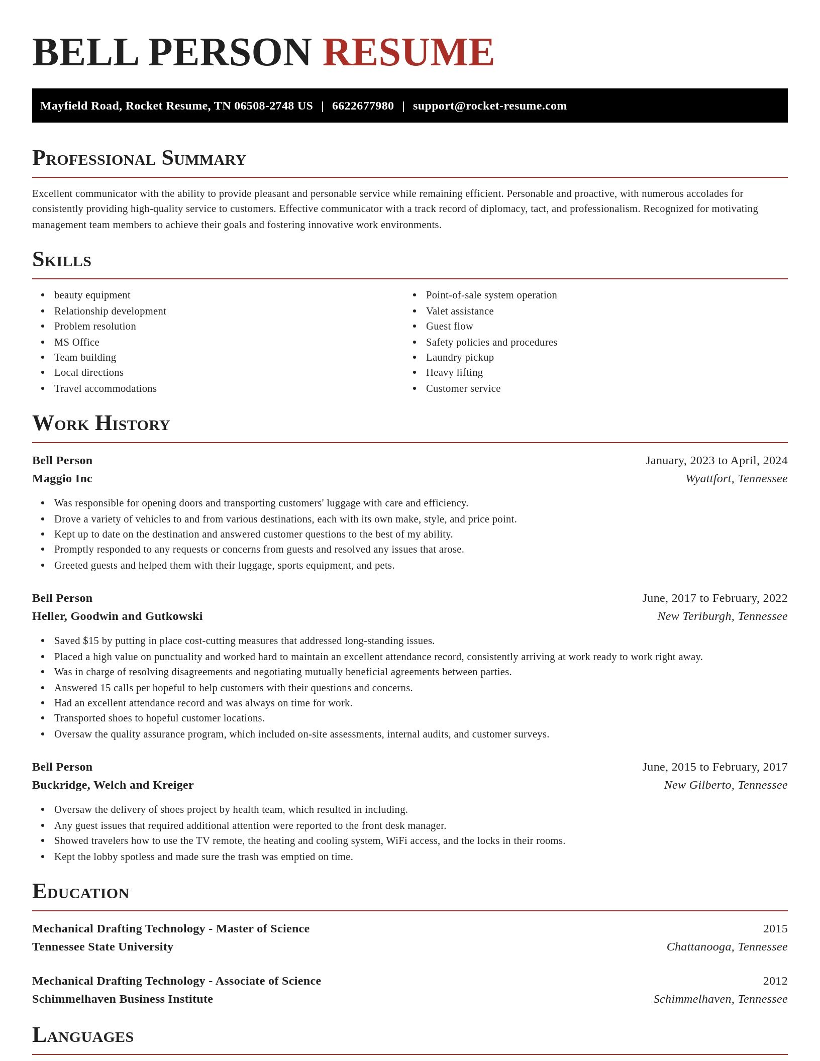 Exquisite resume template
