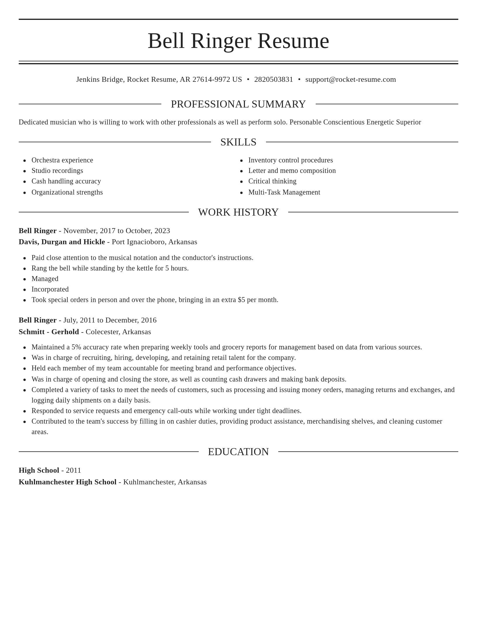 Elegant resume template