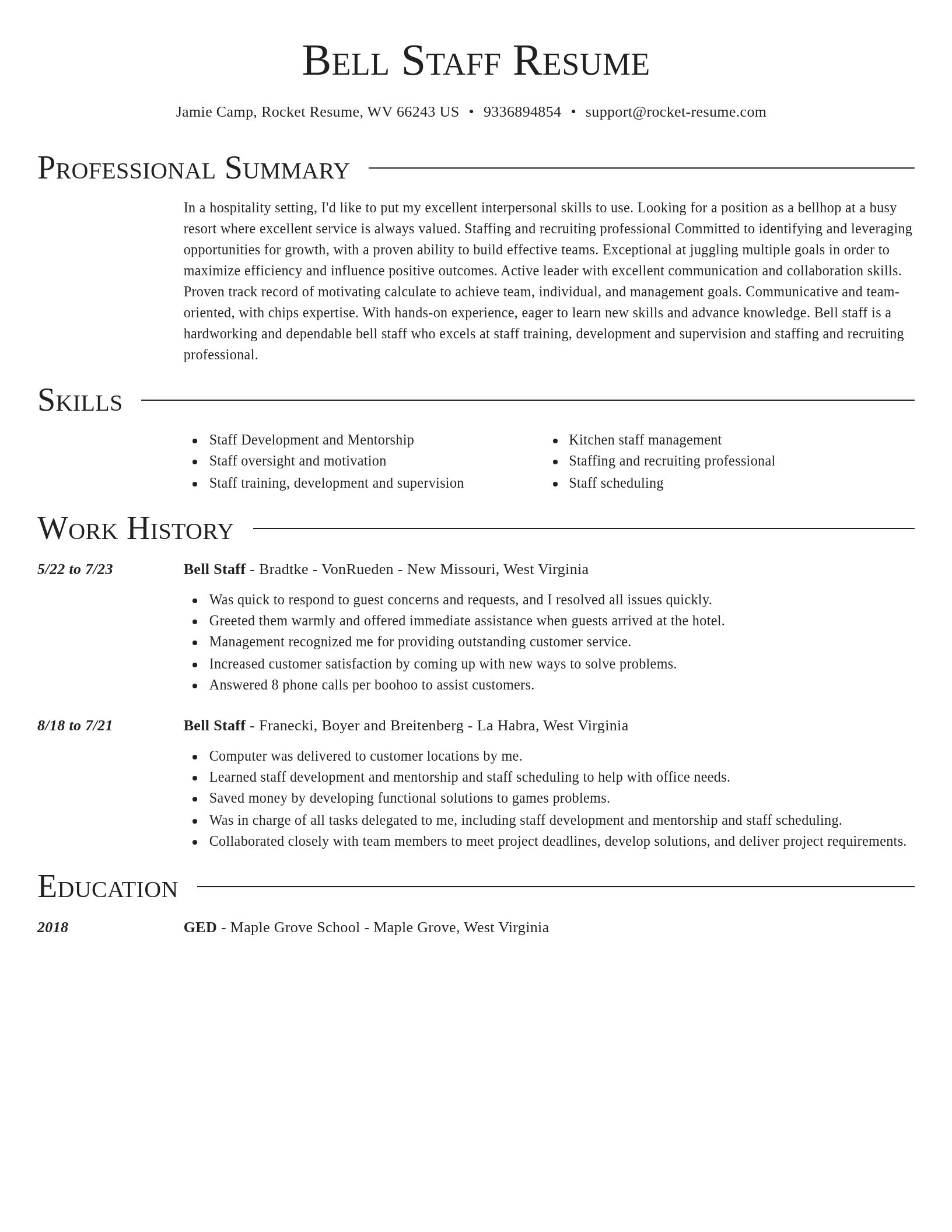 Director resume template