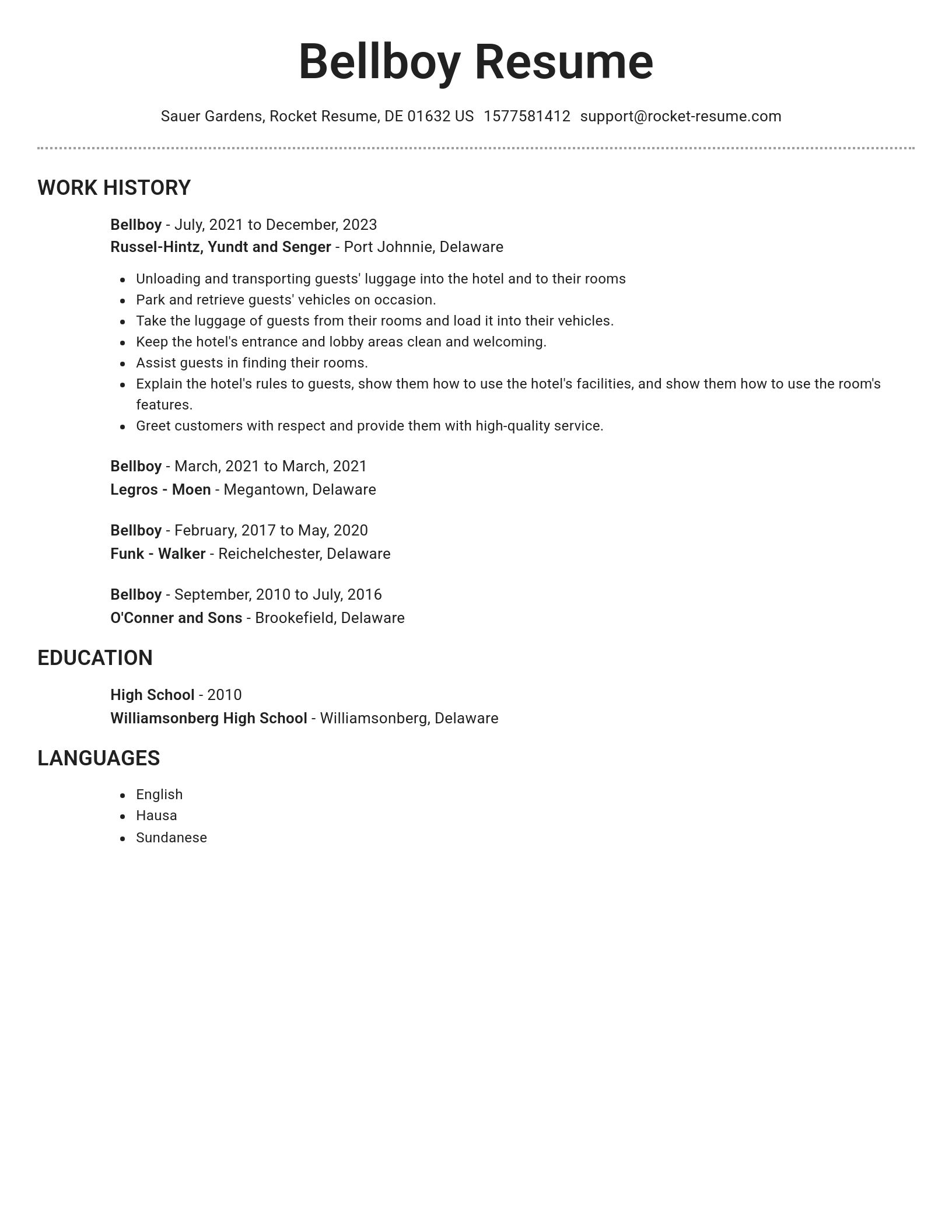 Brilliant resume template
