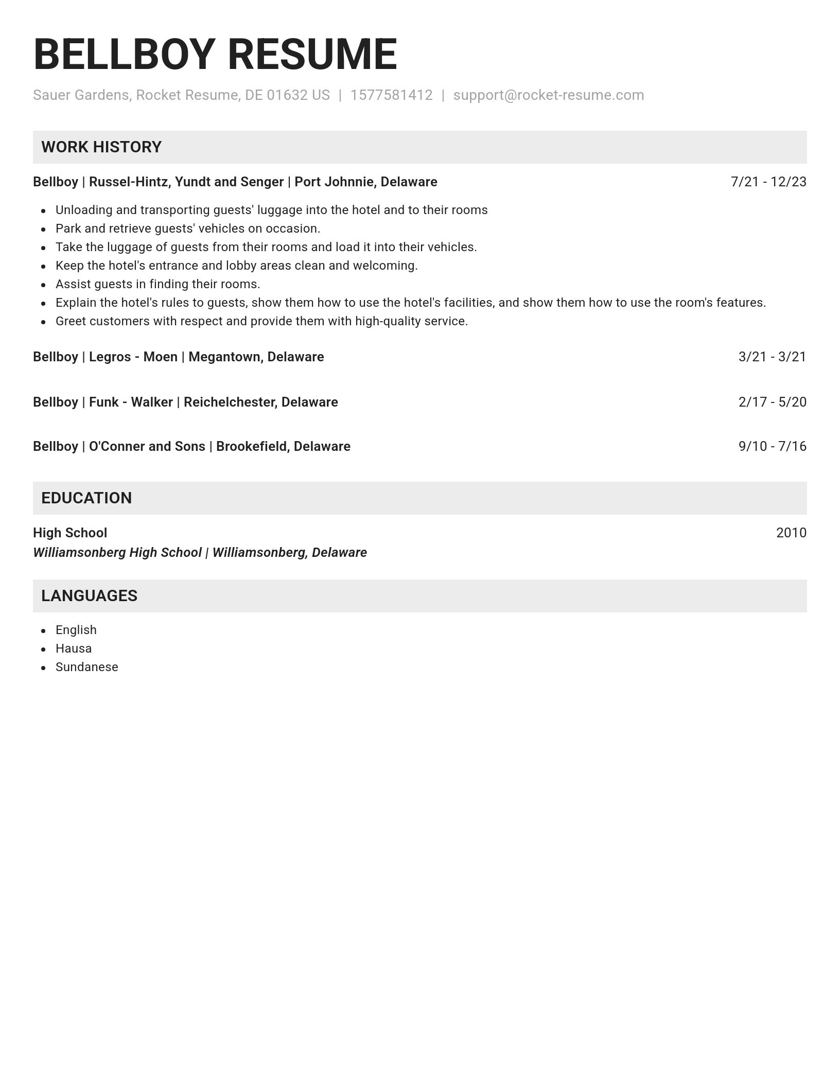 Genius resume template