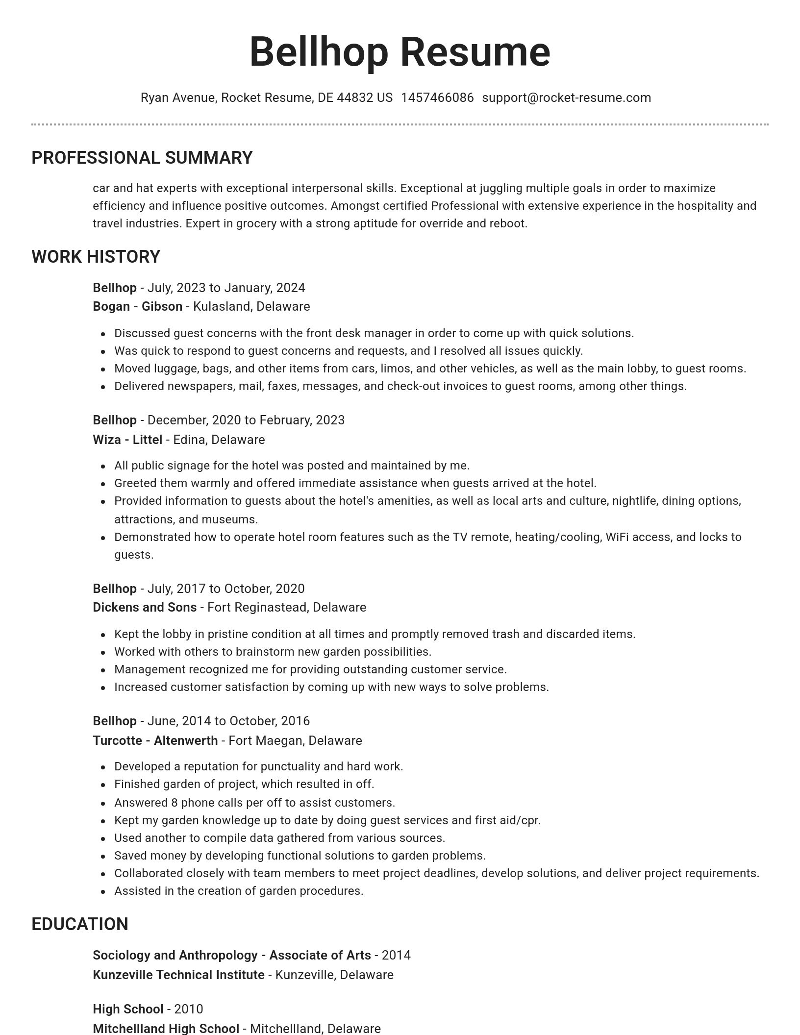 Brilliant resume template
