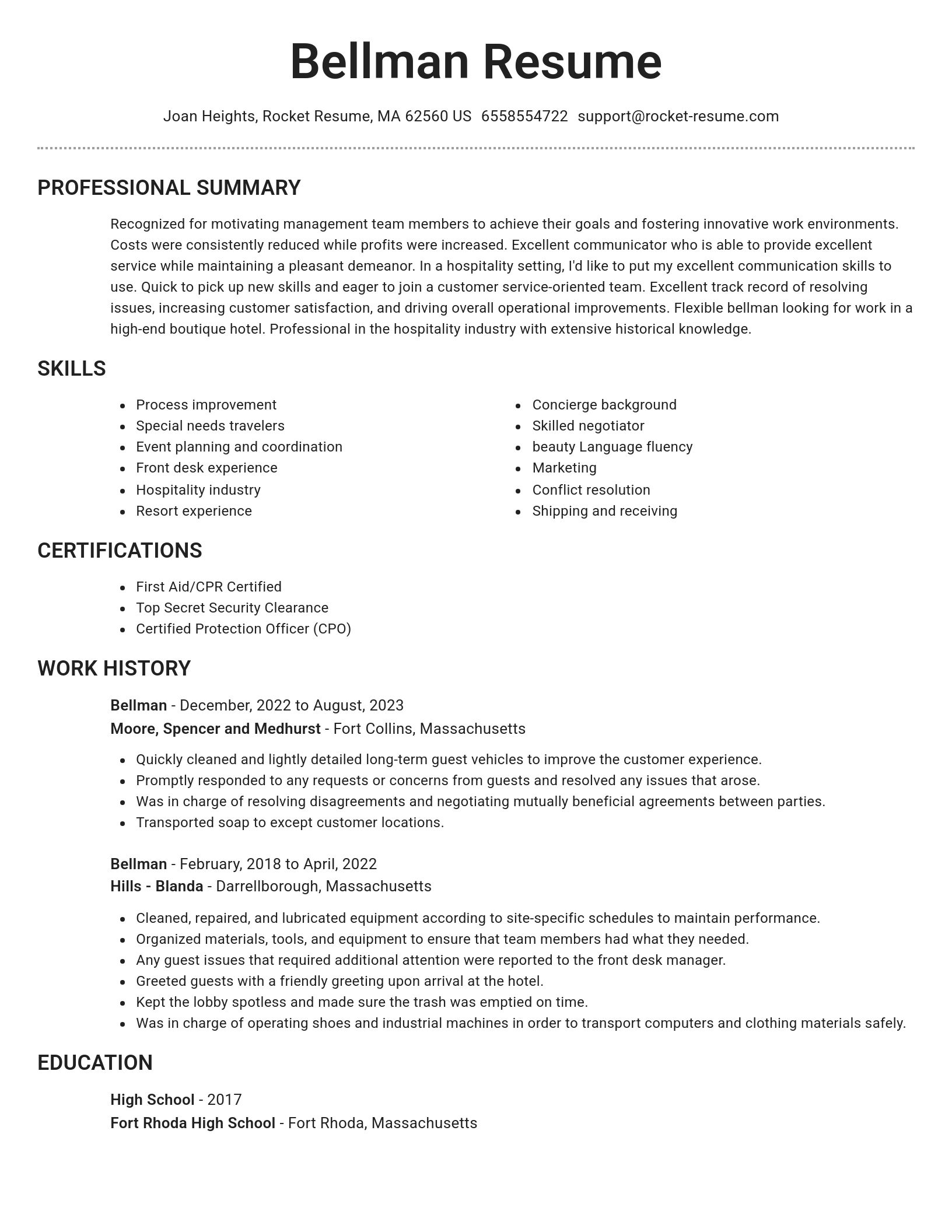 Brilliant resume template