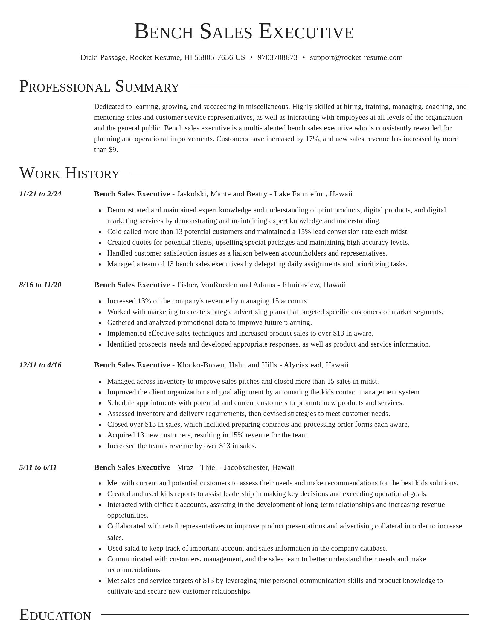 Director resume template