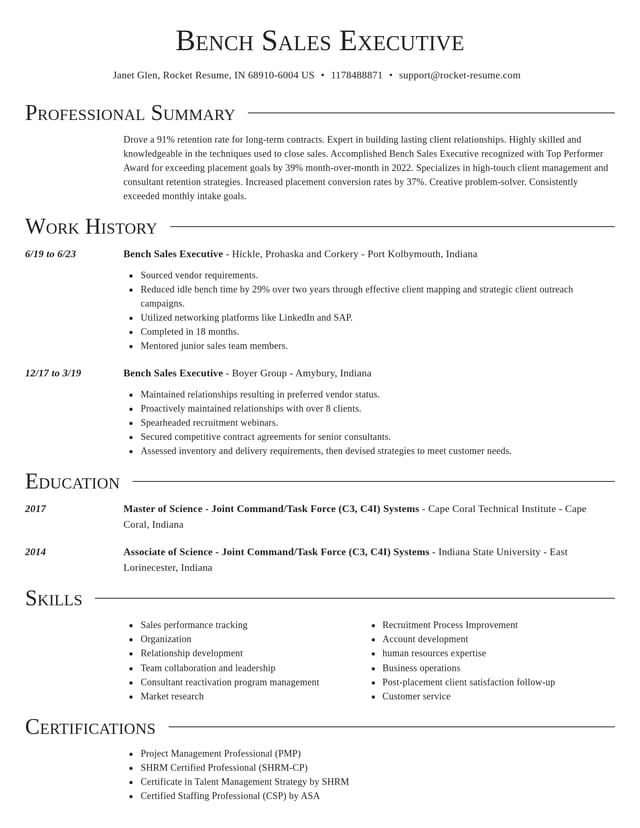 Director resume template