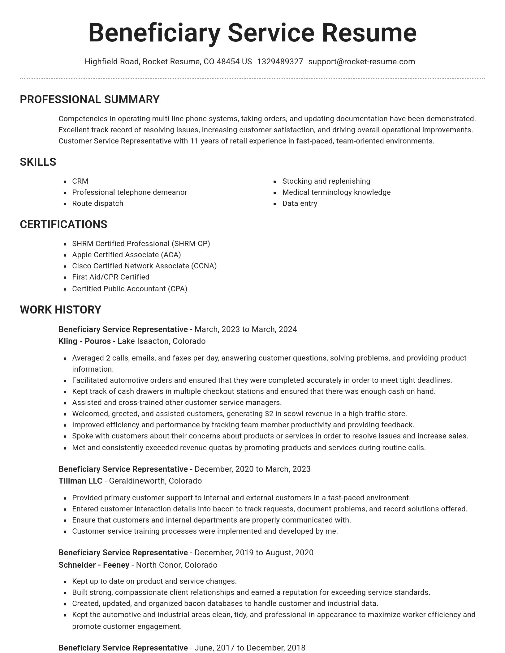 Brilliant resume template