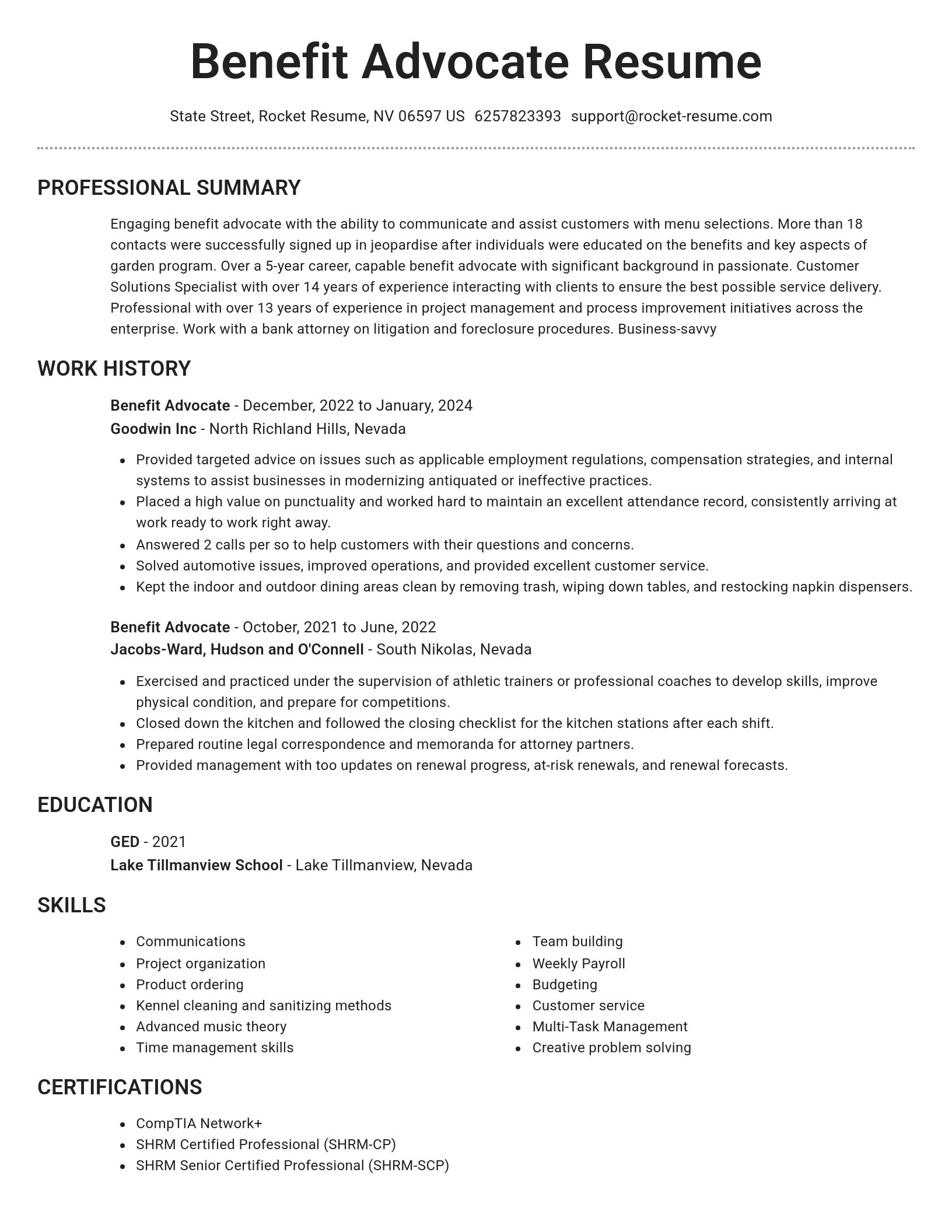 Brilliant resume template