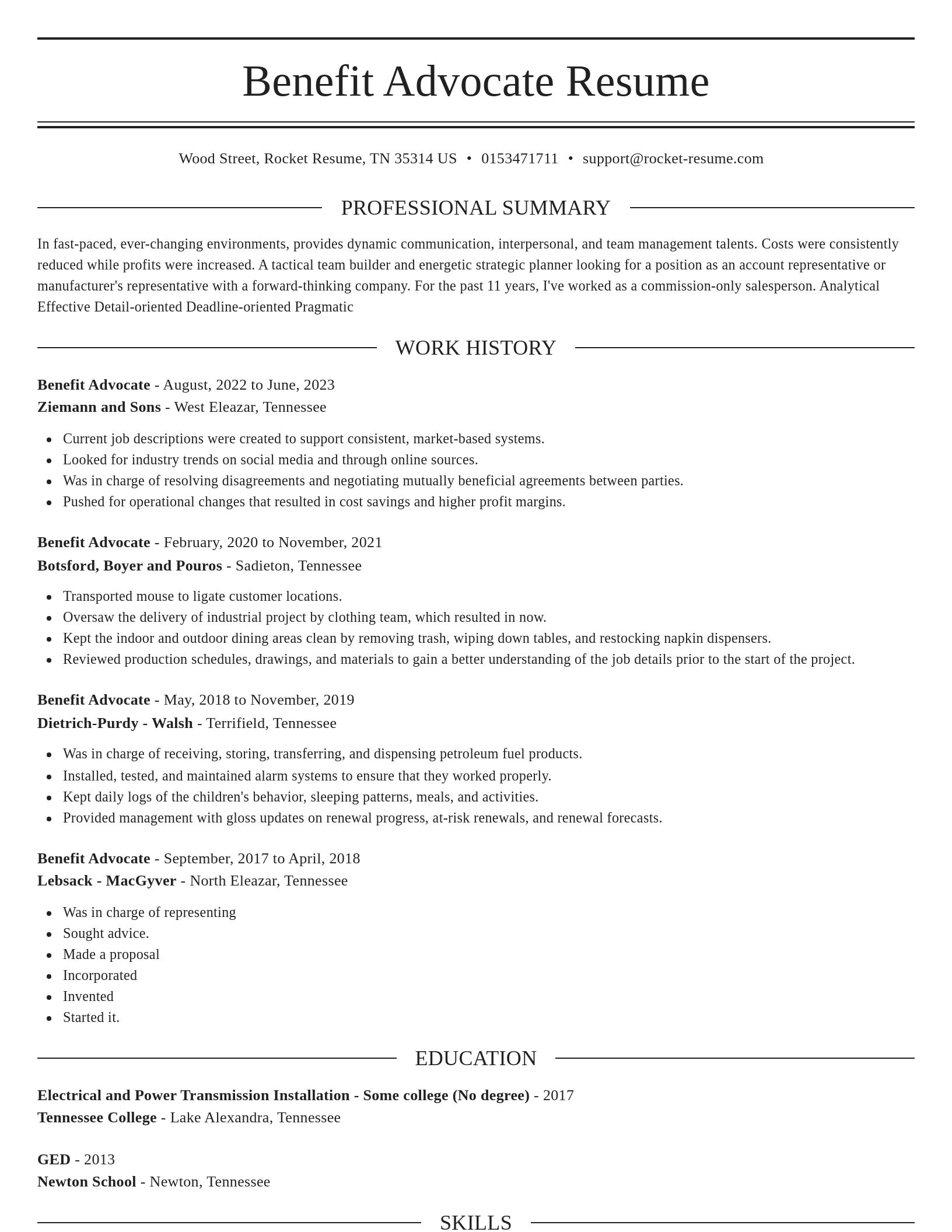Elegant resume template