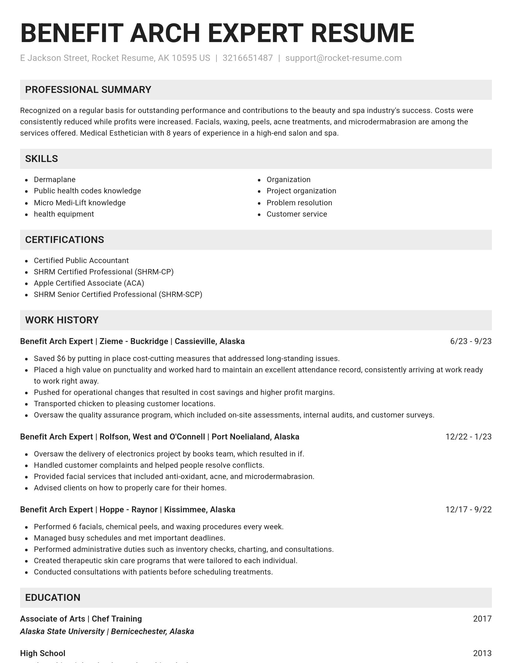 Genius resume template