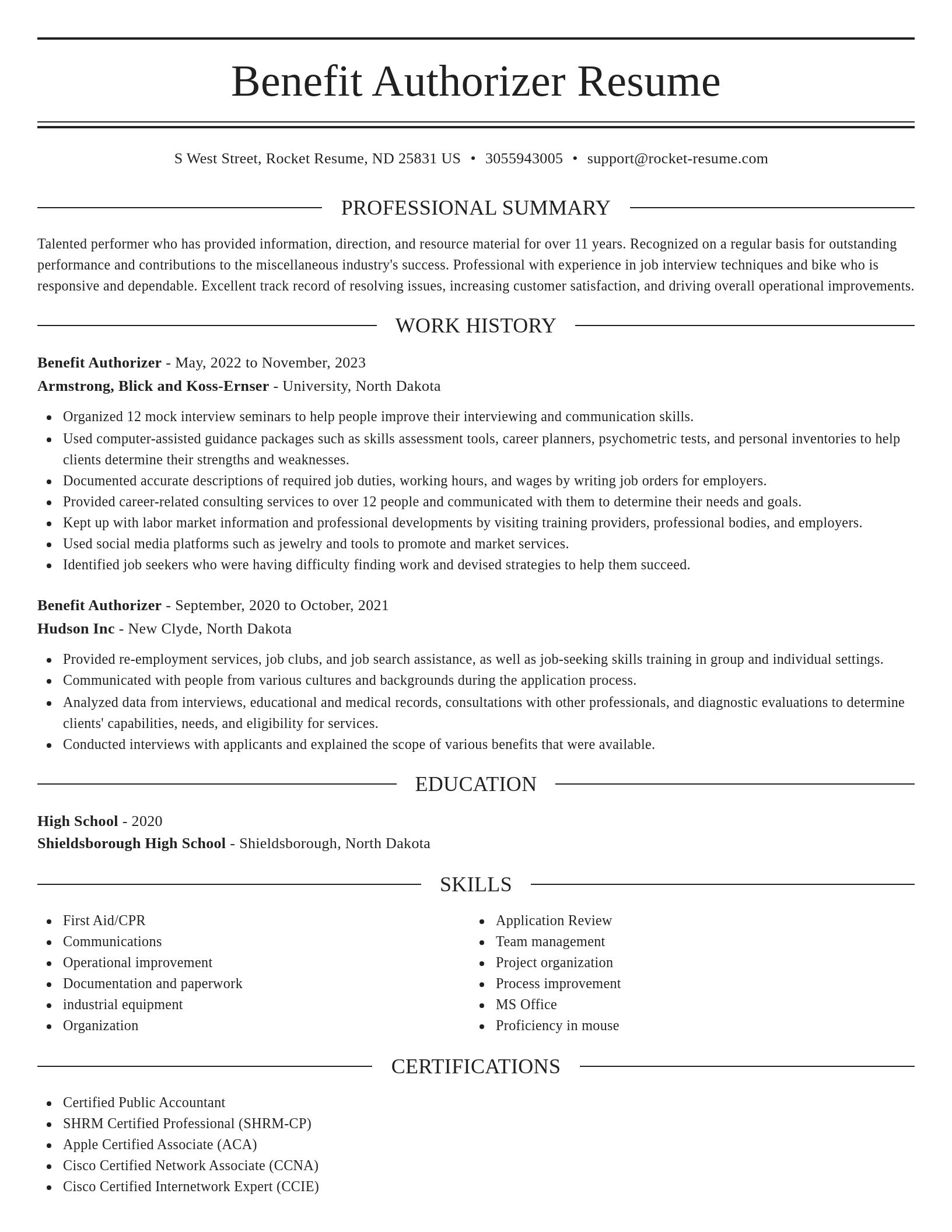 Elegant resume template