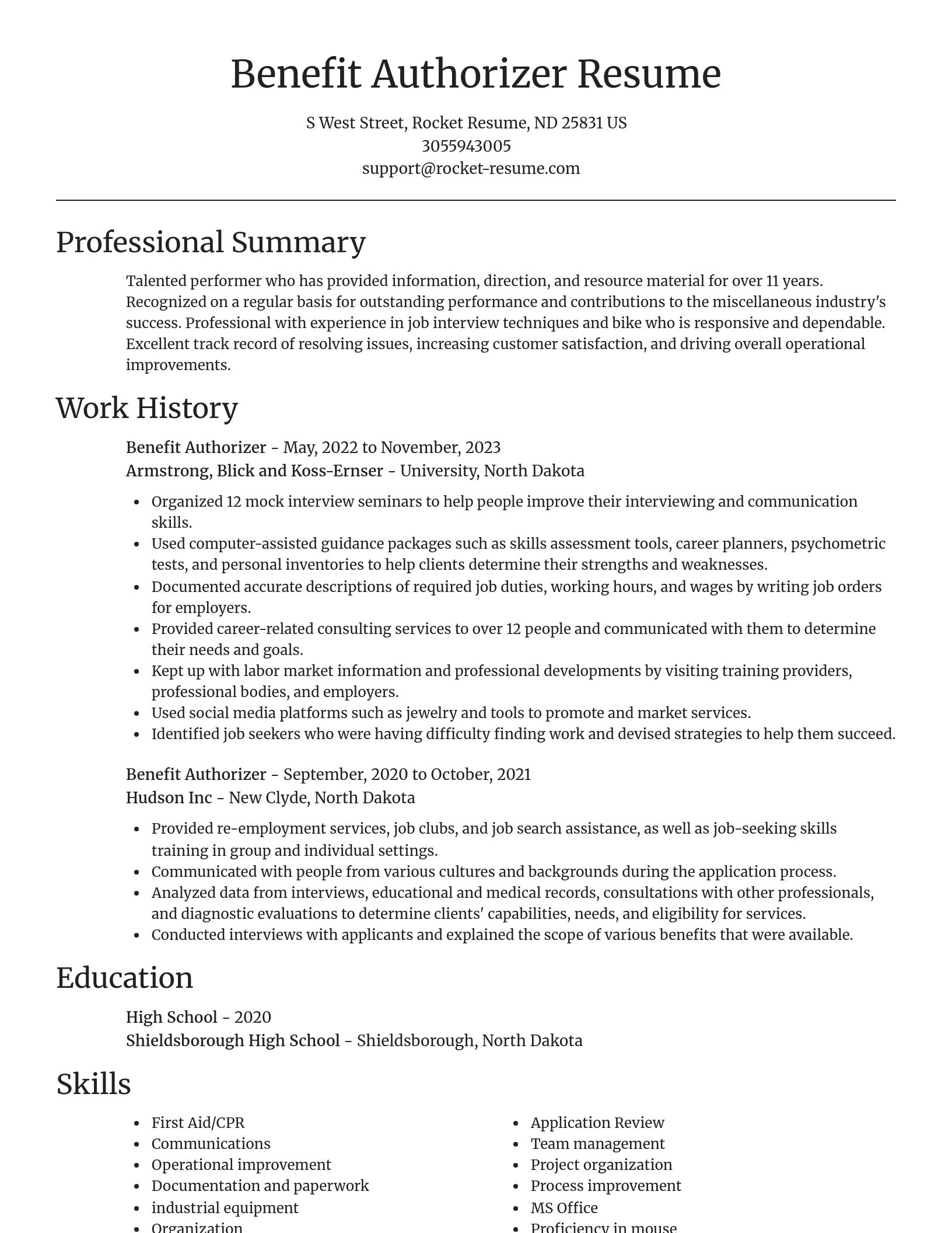 Focal Point resume template