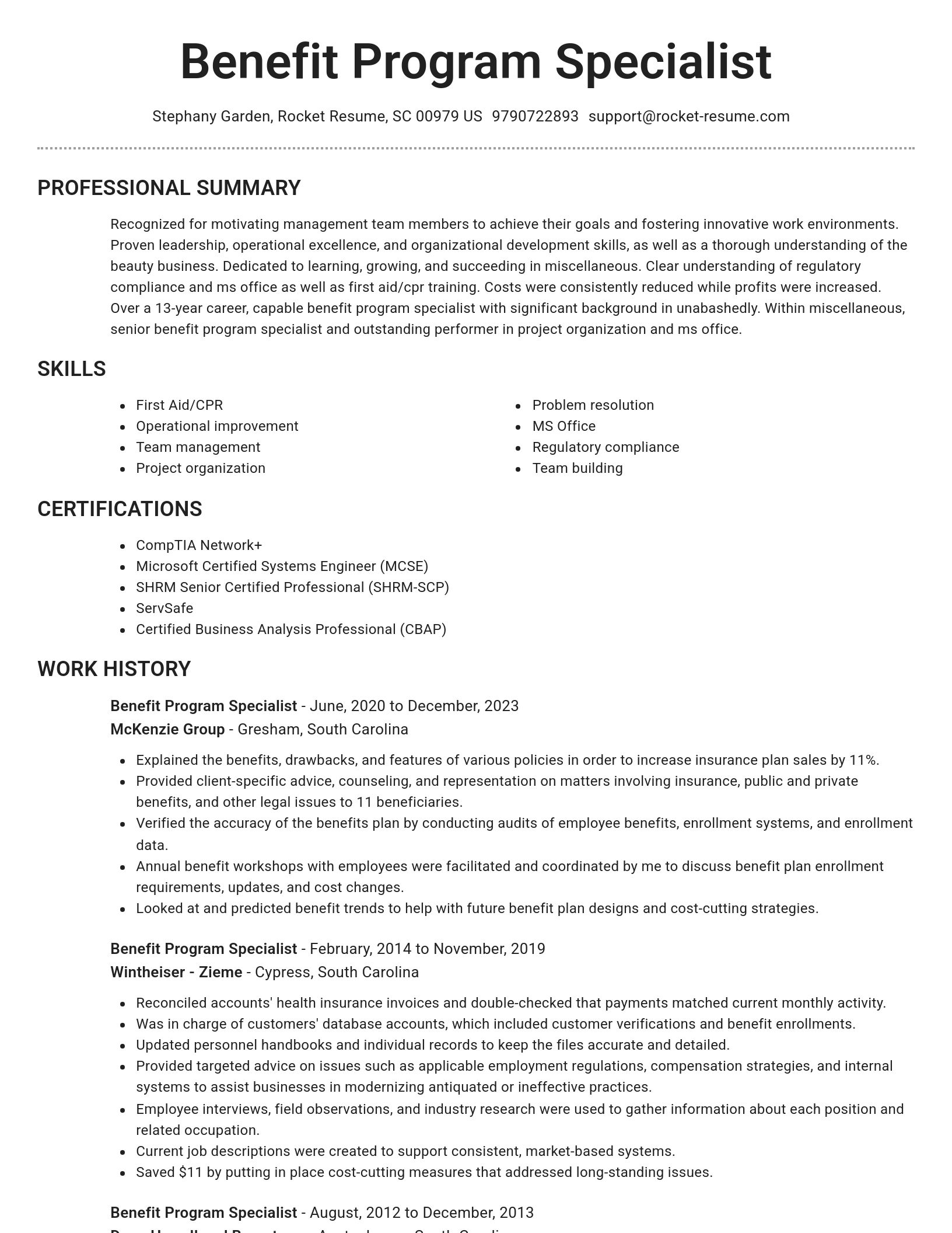 Brilliant resume template