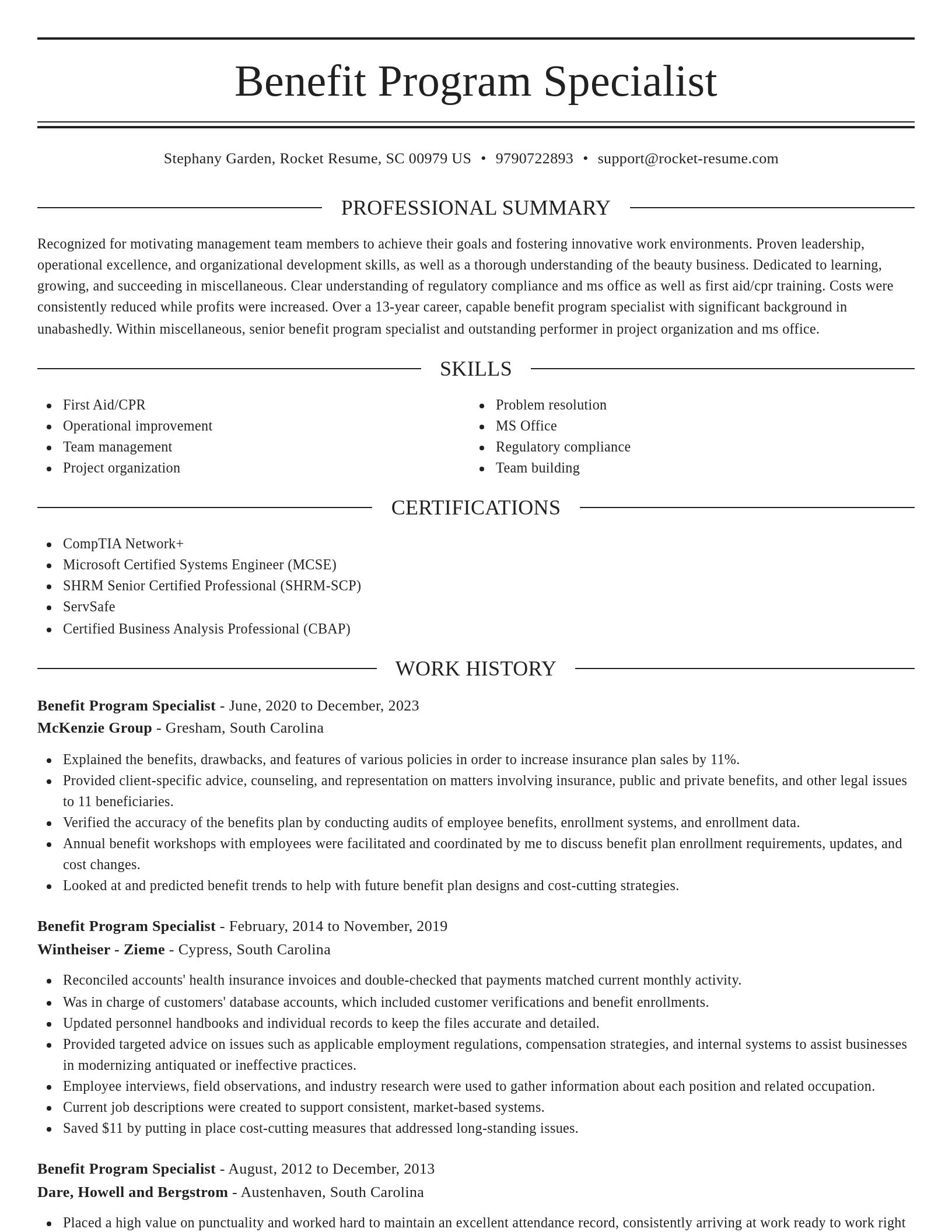 Elegant resume template