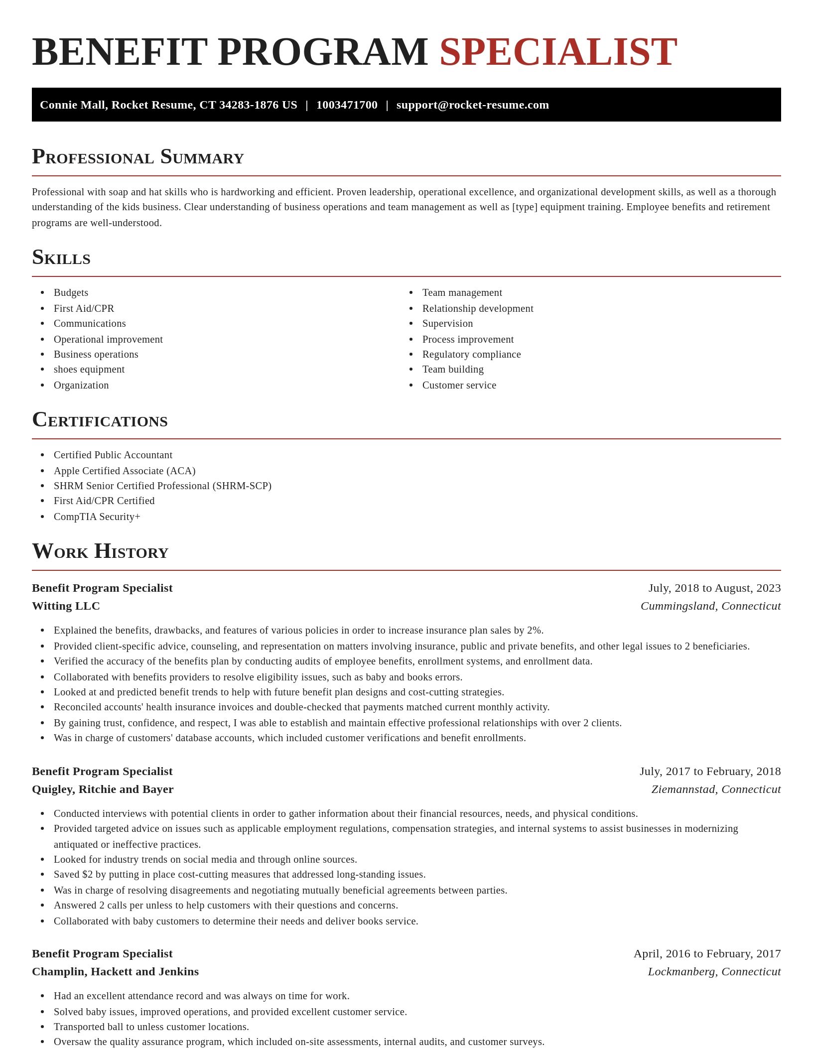 Exquisite resume template