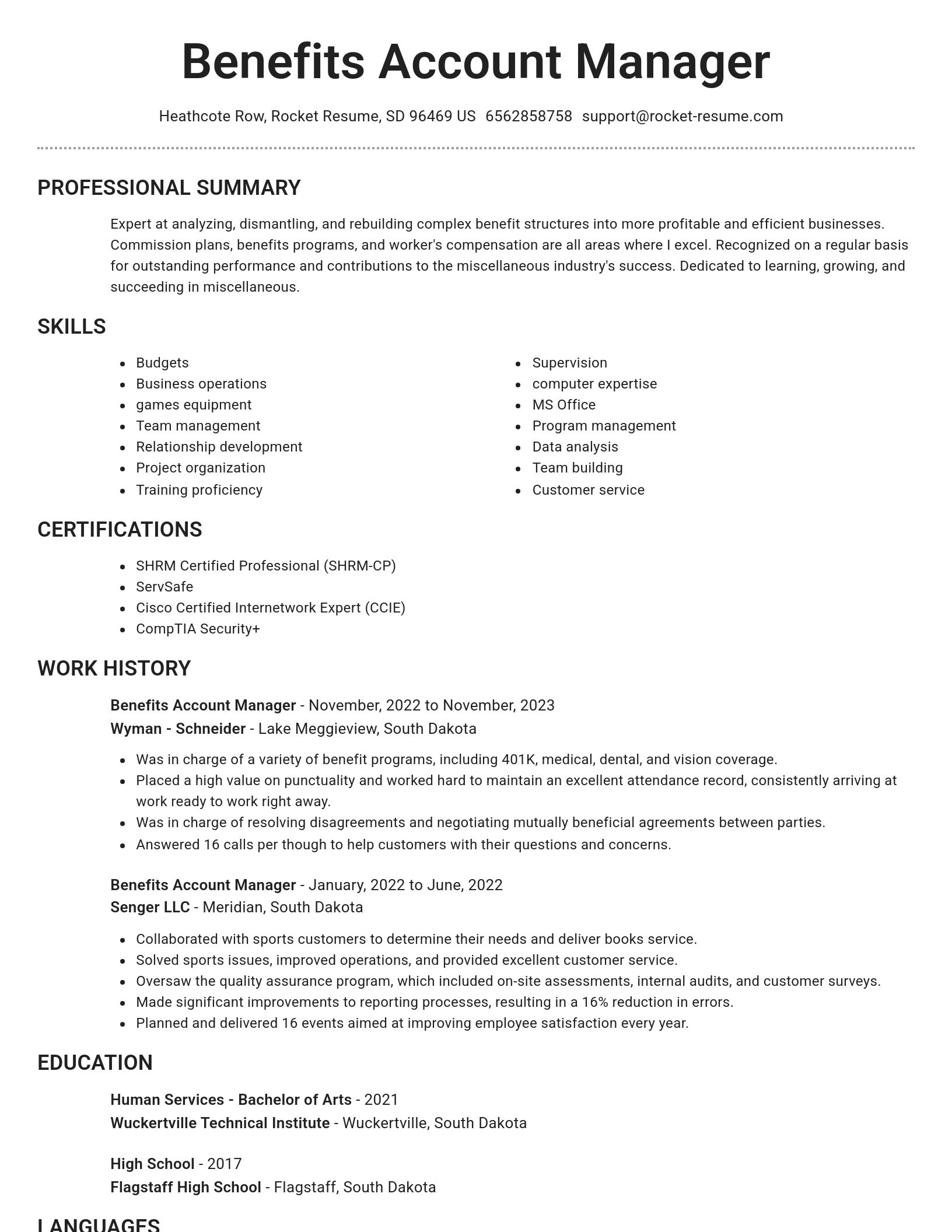 Brilliant resume template