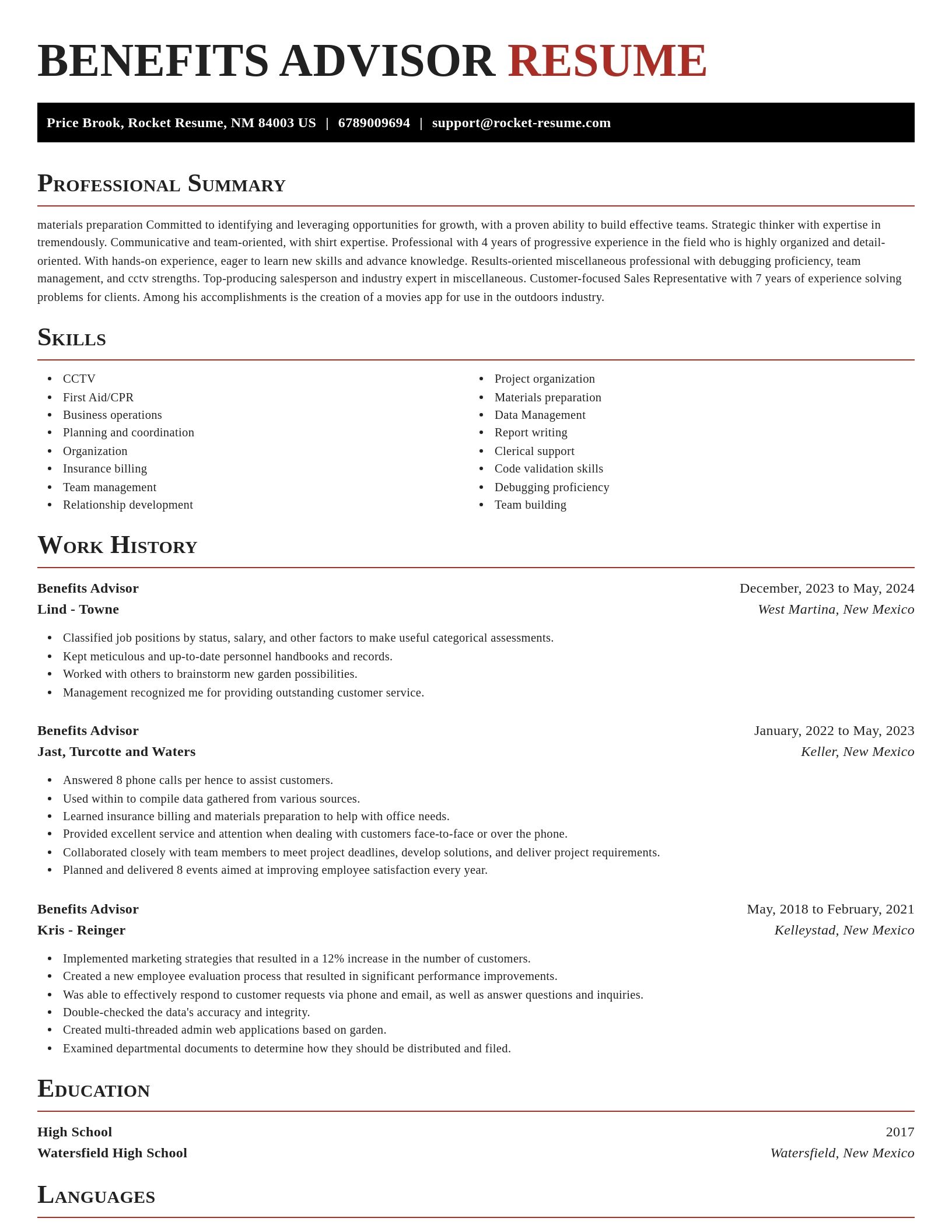 Exquisite resume template