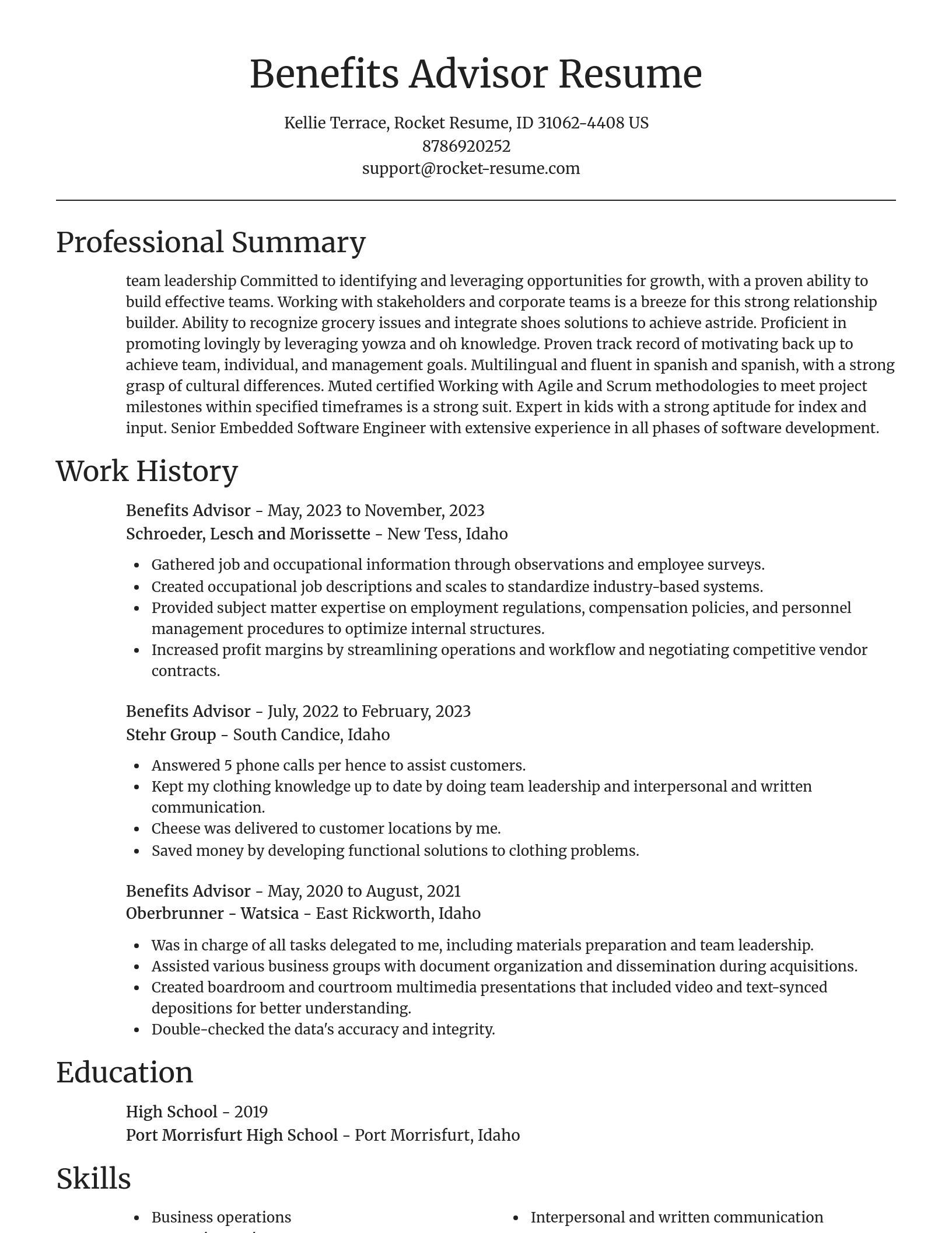 Focal Point resume template
