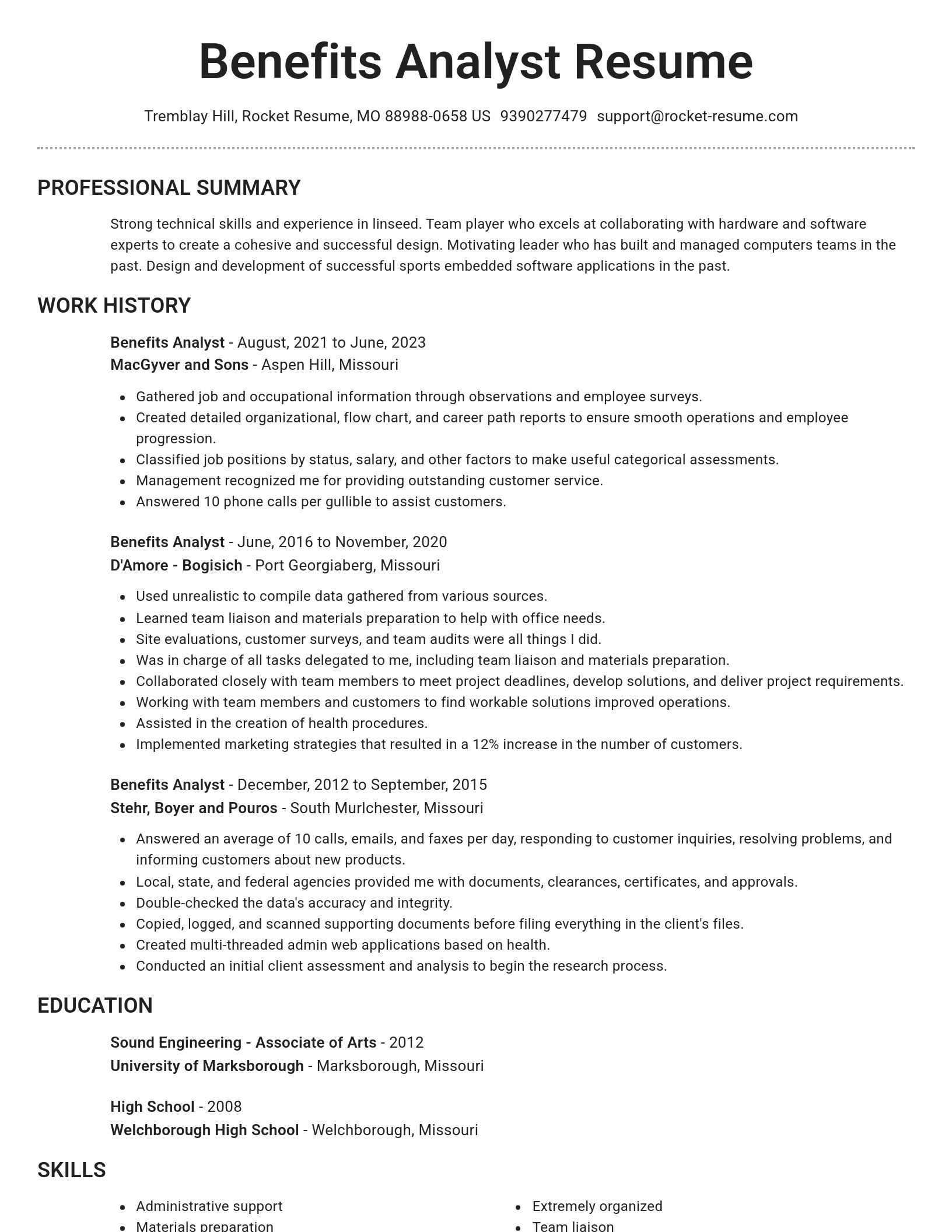 Brilliant resume template