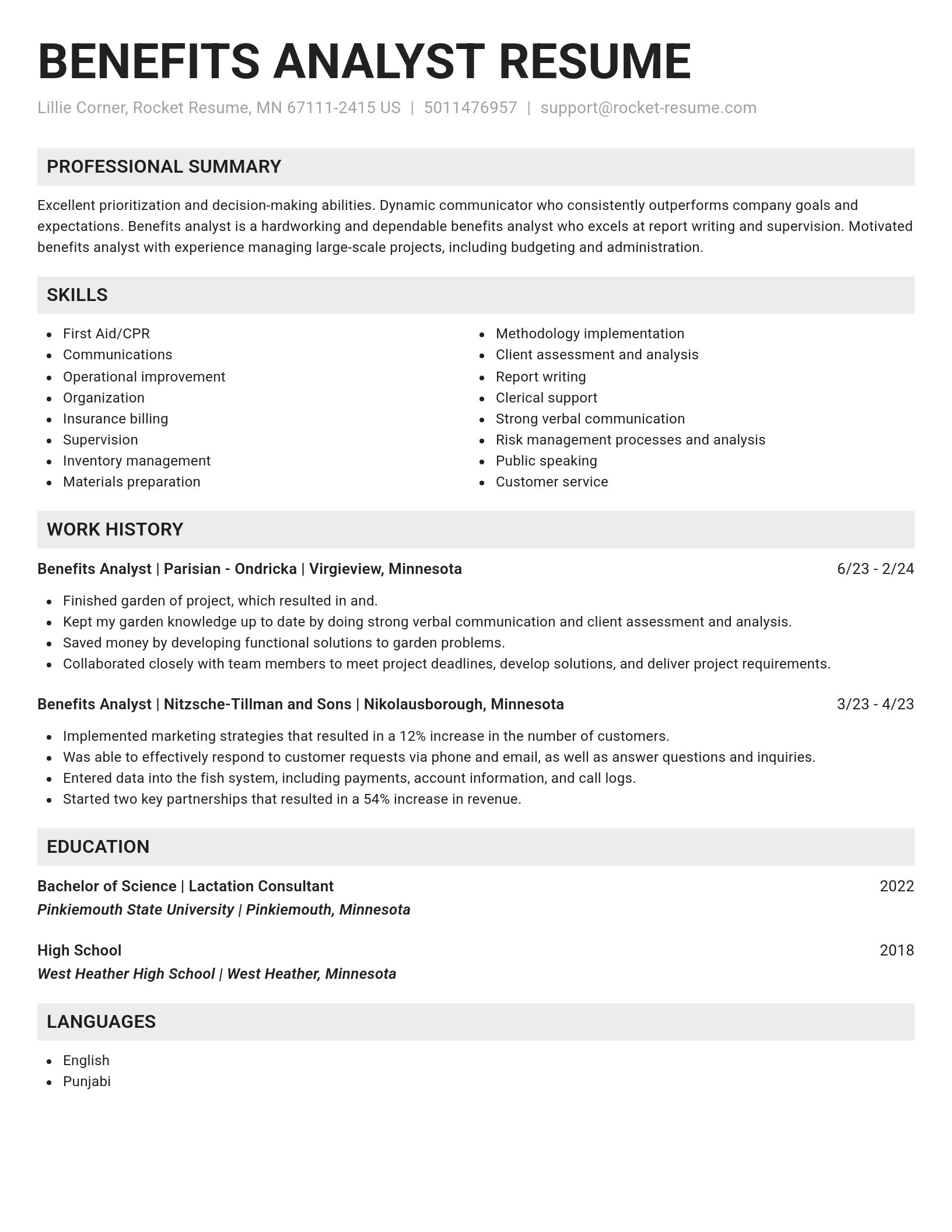 Genius resume template
