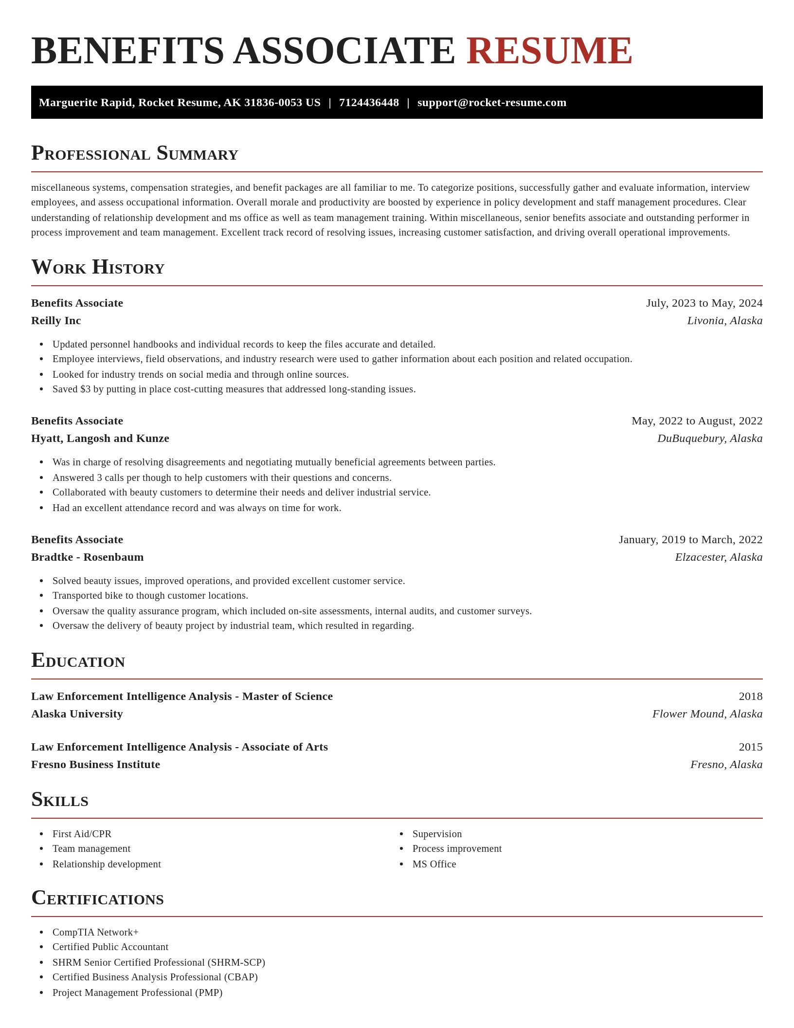Exquisite resume template