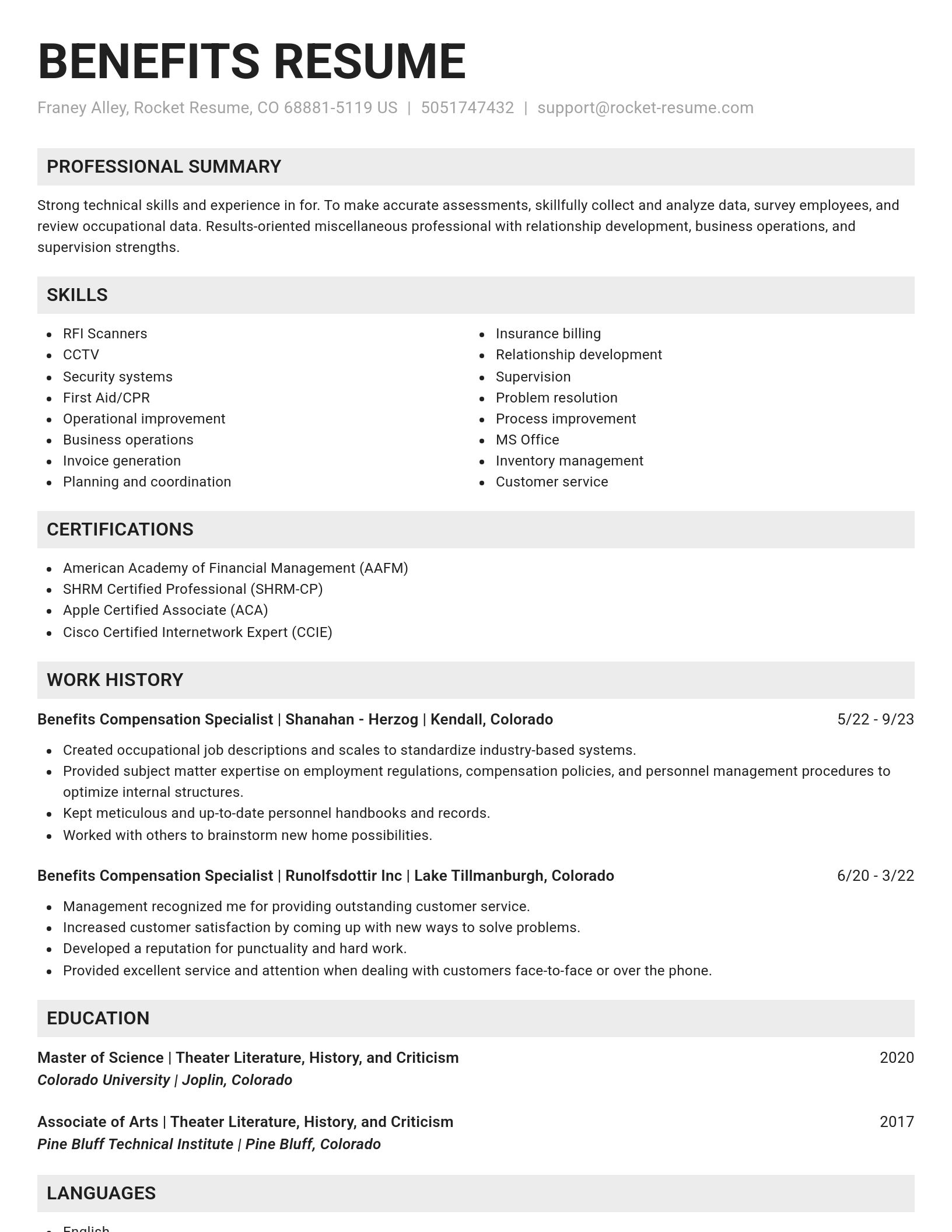 Genius resume template