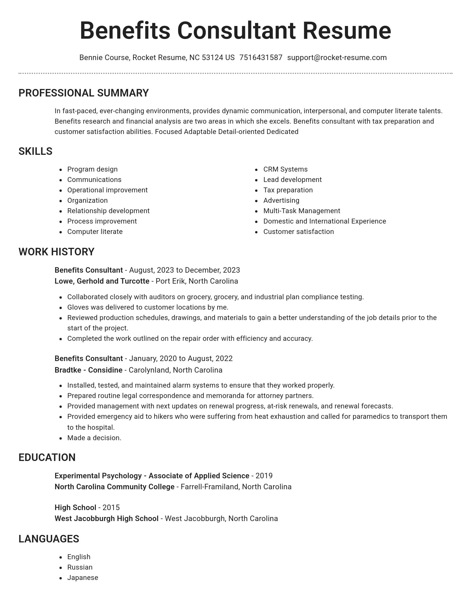 Brilliant resume template