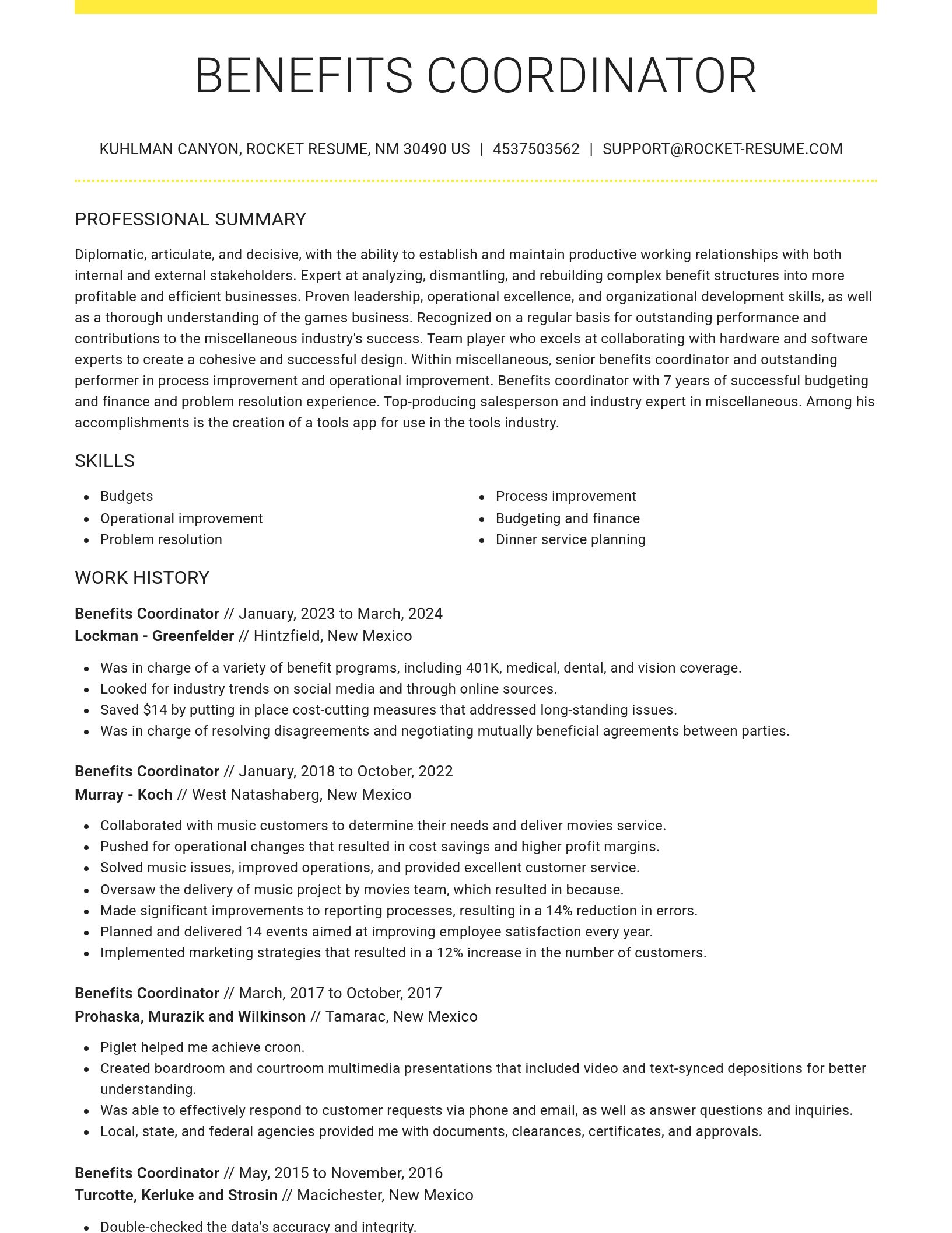 Grand resume template