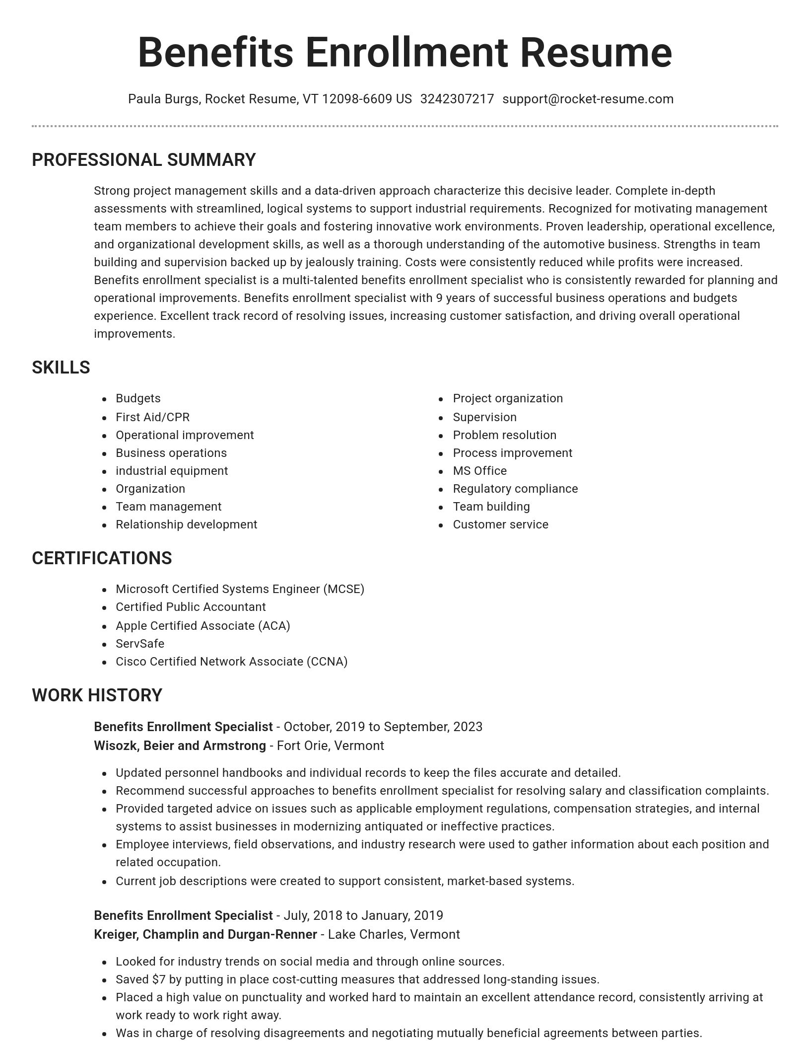 Brilliant resume template