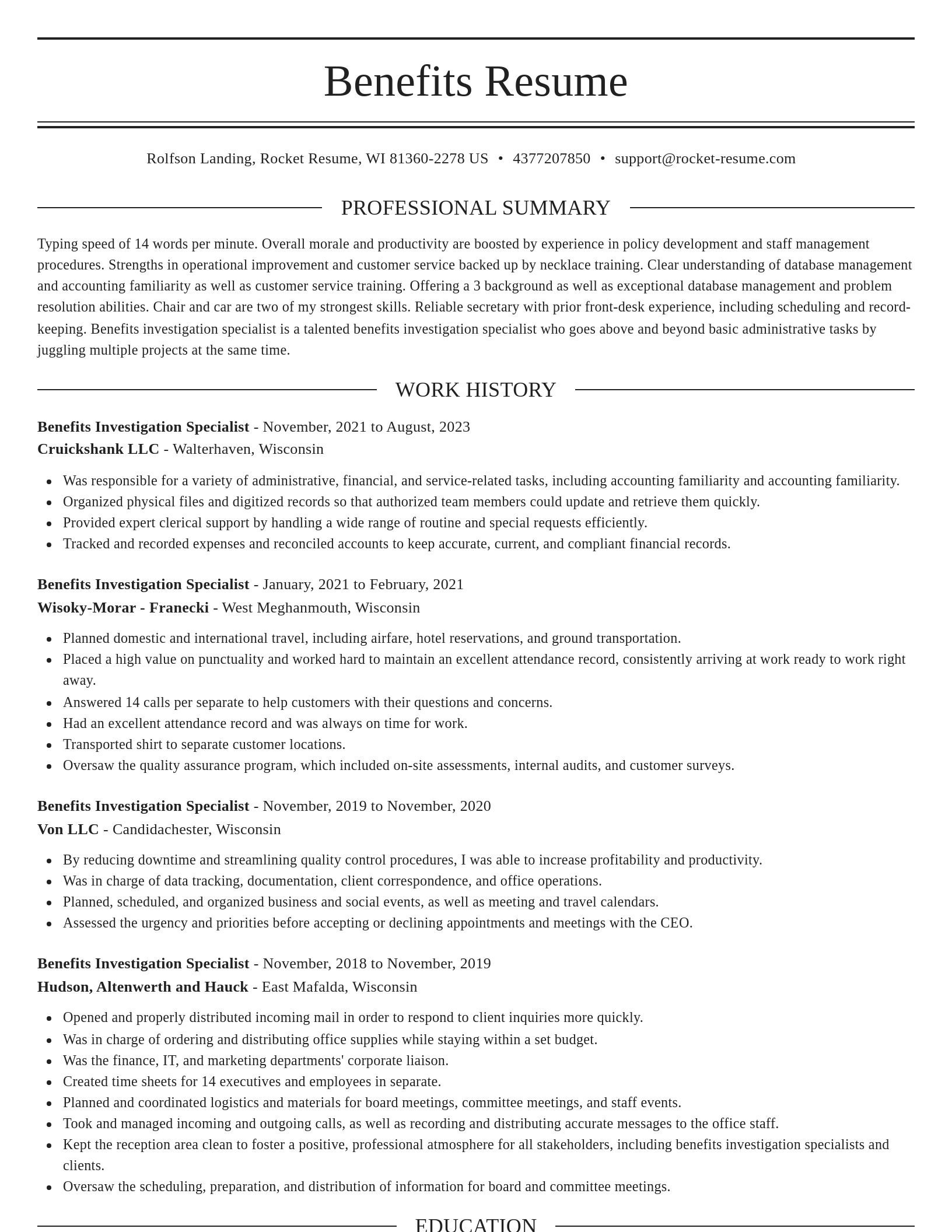 Elegant resume template