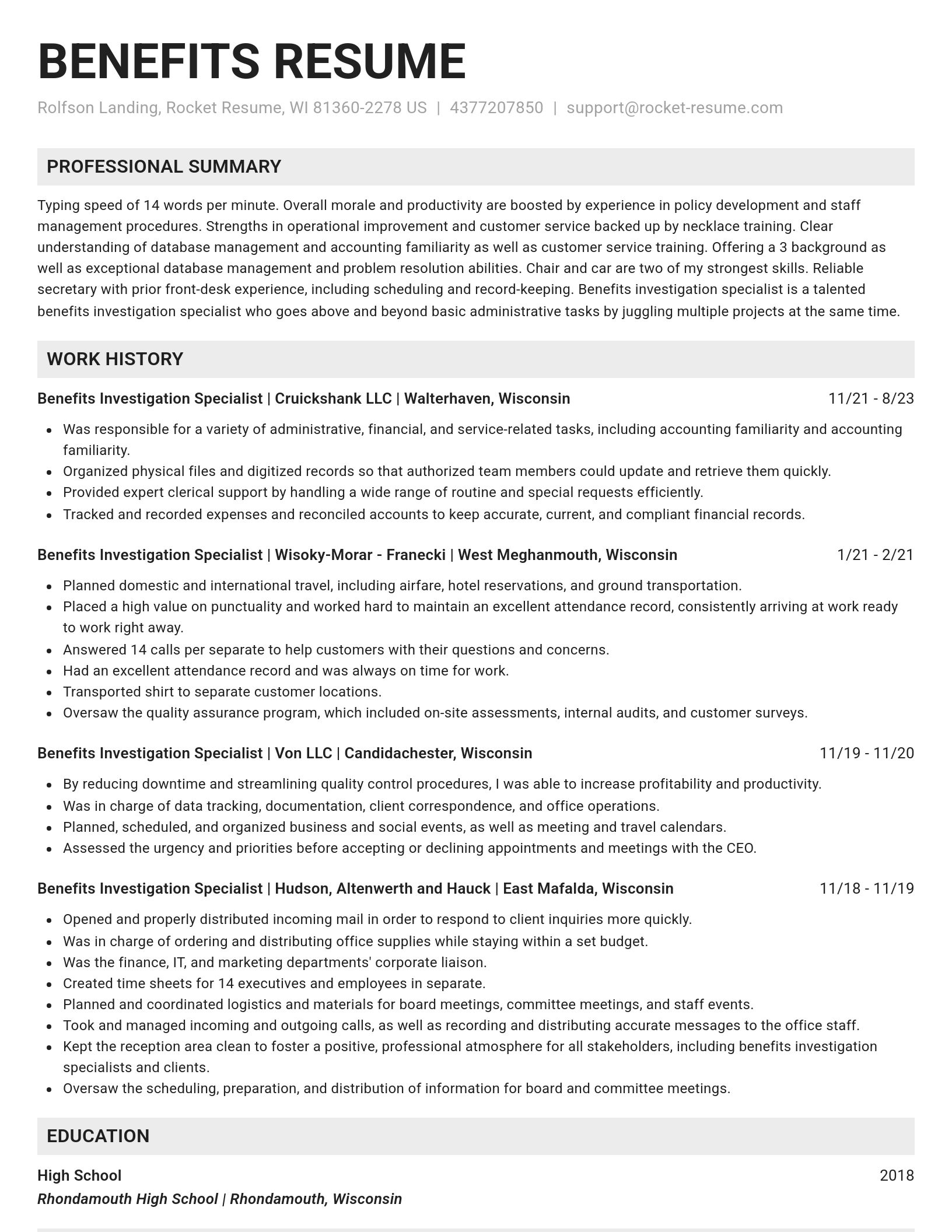 Genius resume template