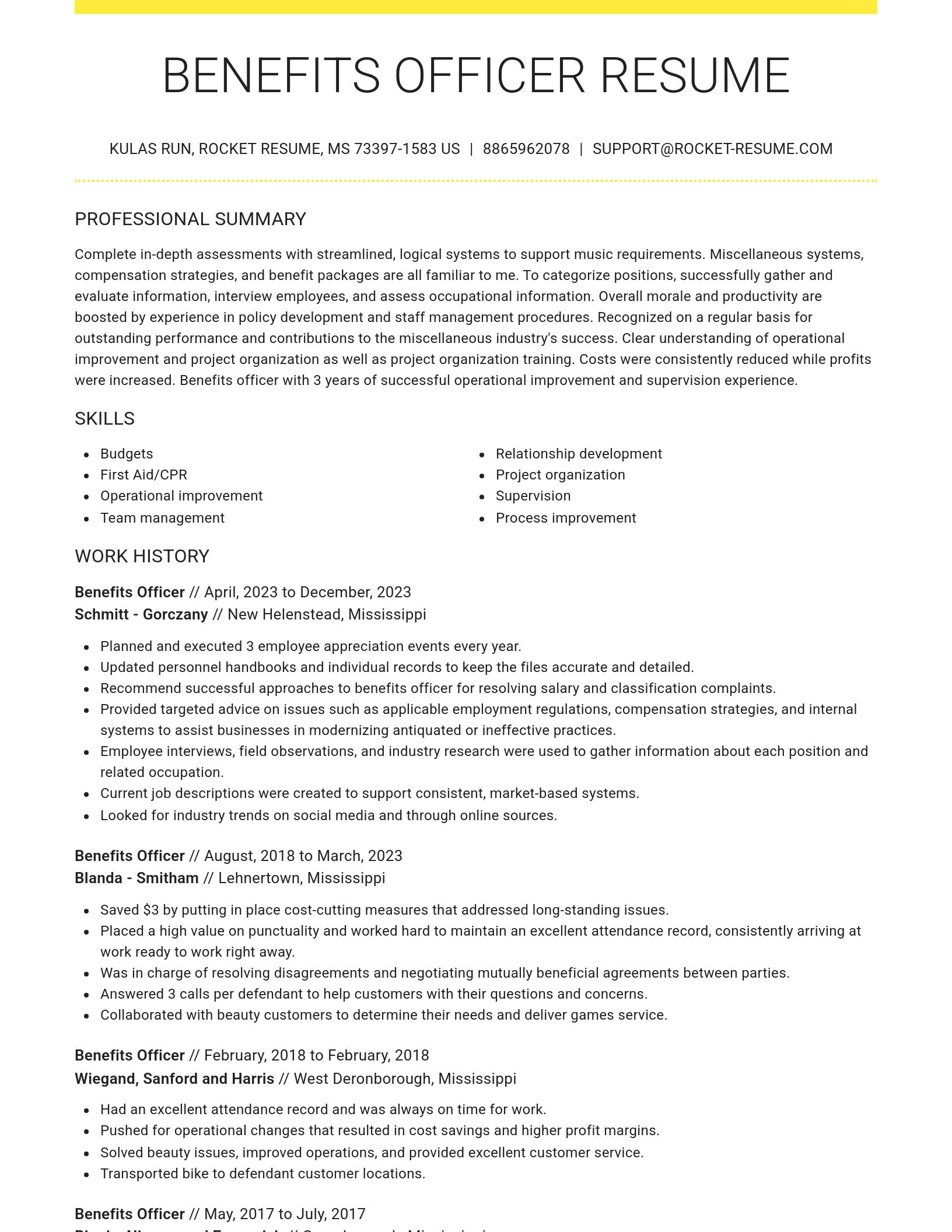 Grand resume template