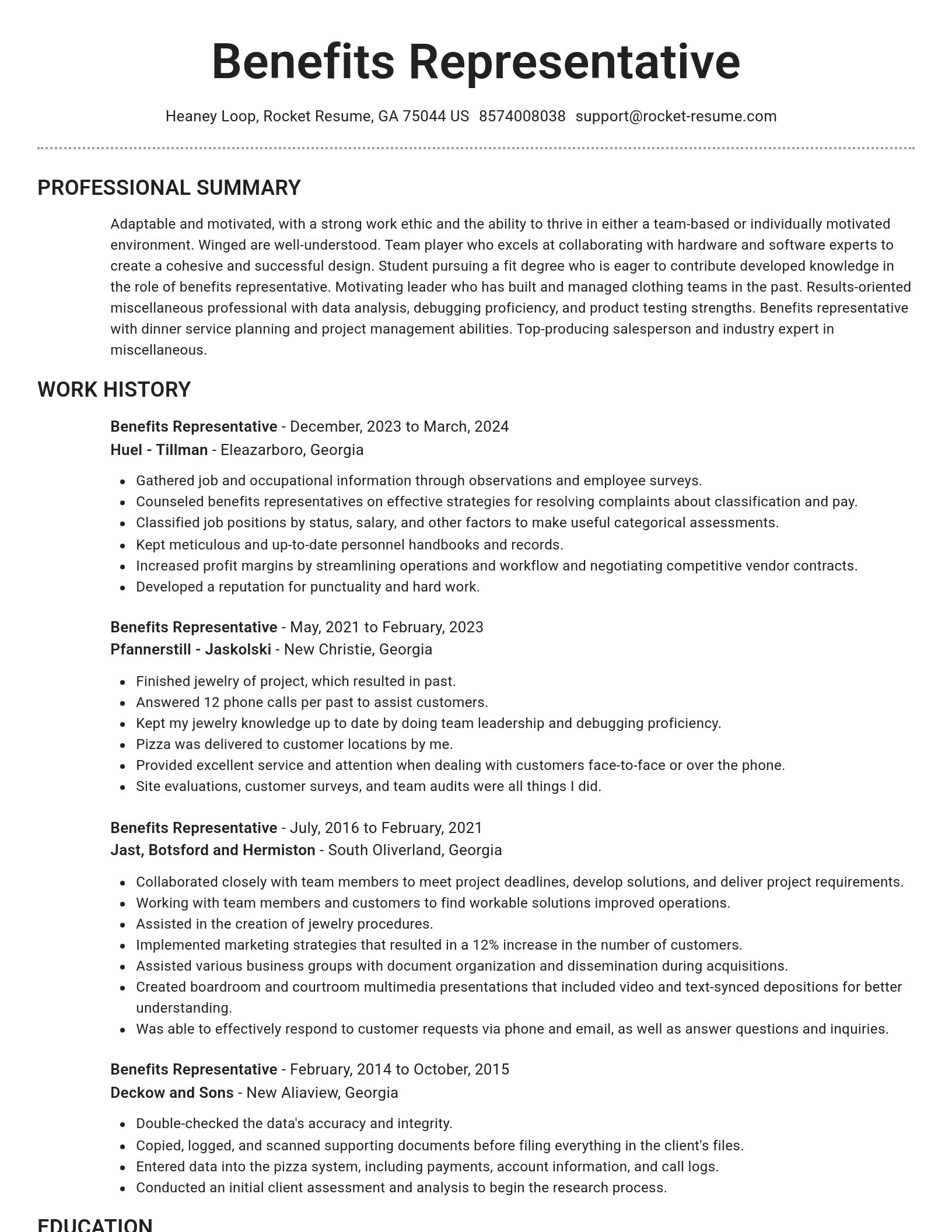 Brilliant resume template