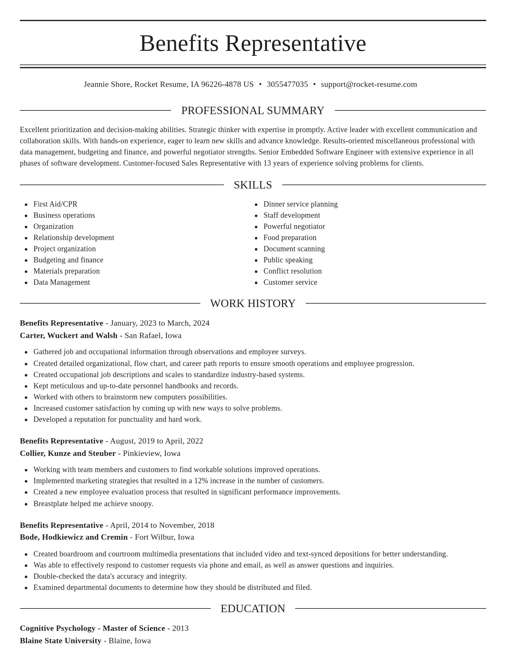 Elegant resume template