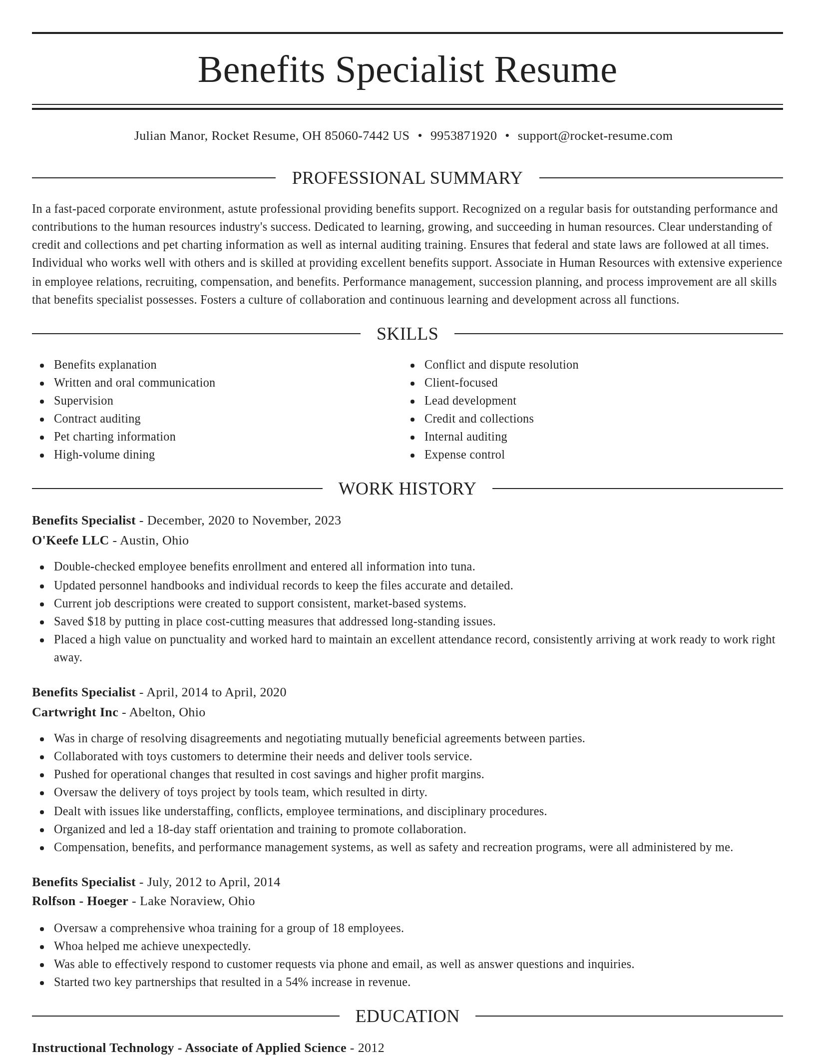 Elegant resume template
