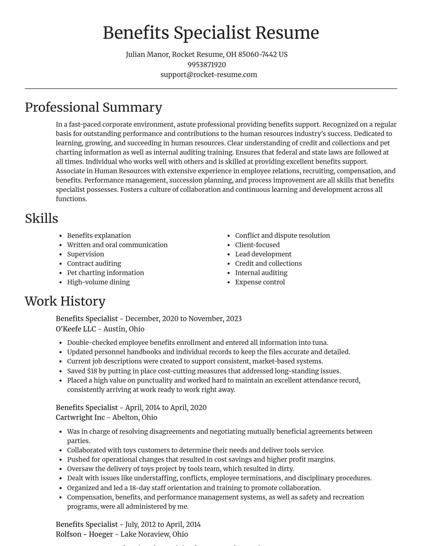 Focal Point resume template