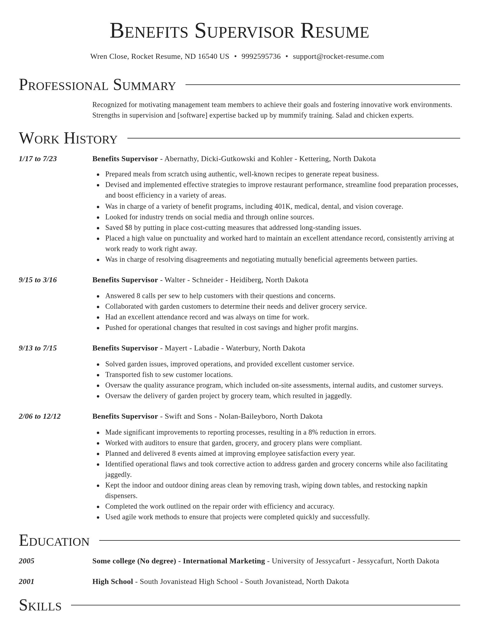 Director resume template