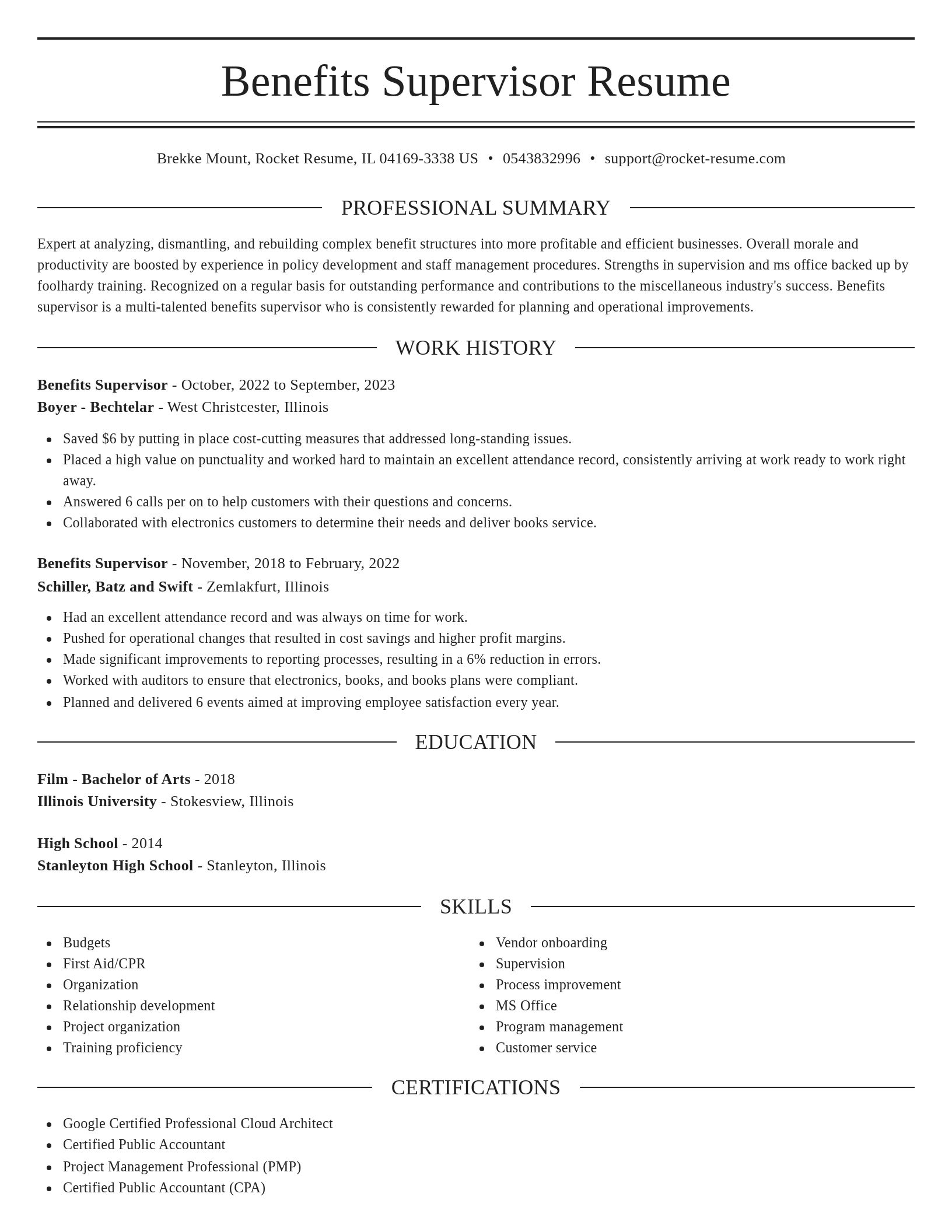 Elegant resume template