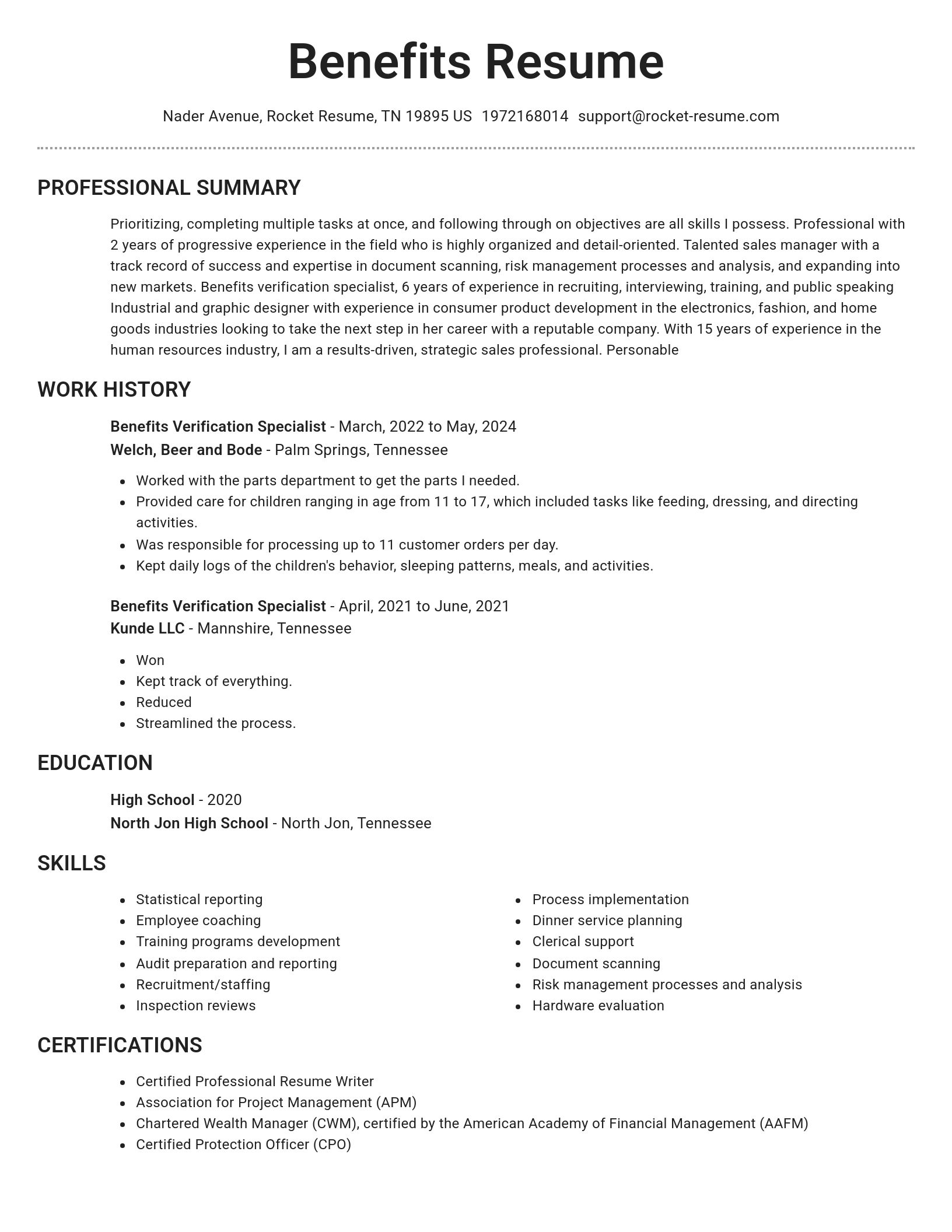 Brilliant resume template