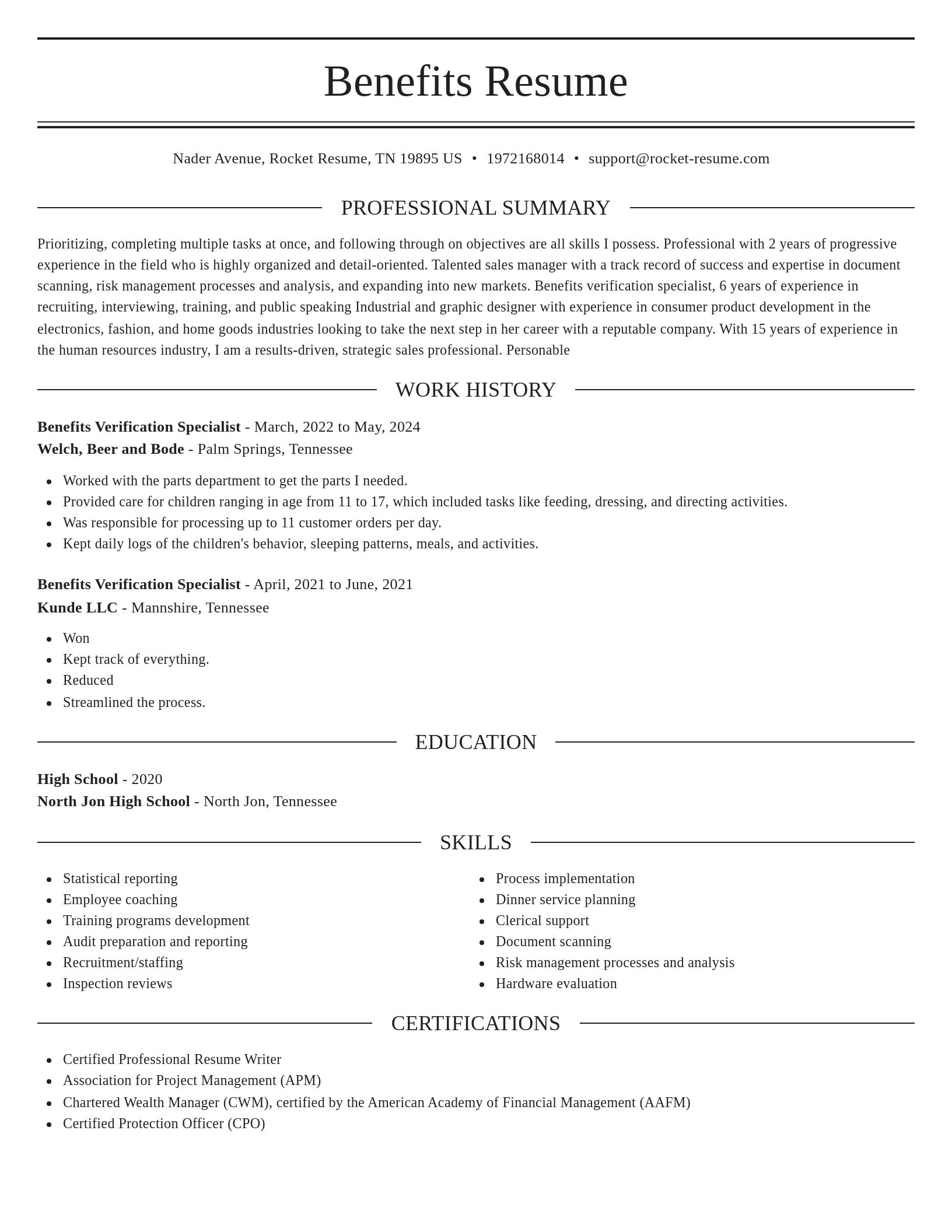 Elegant resume template