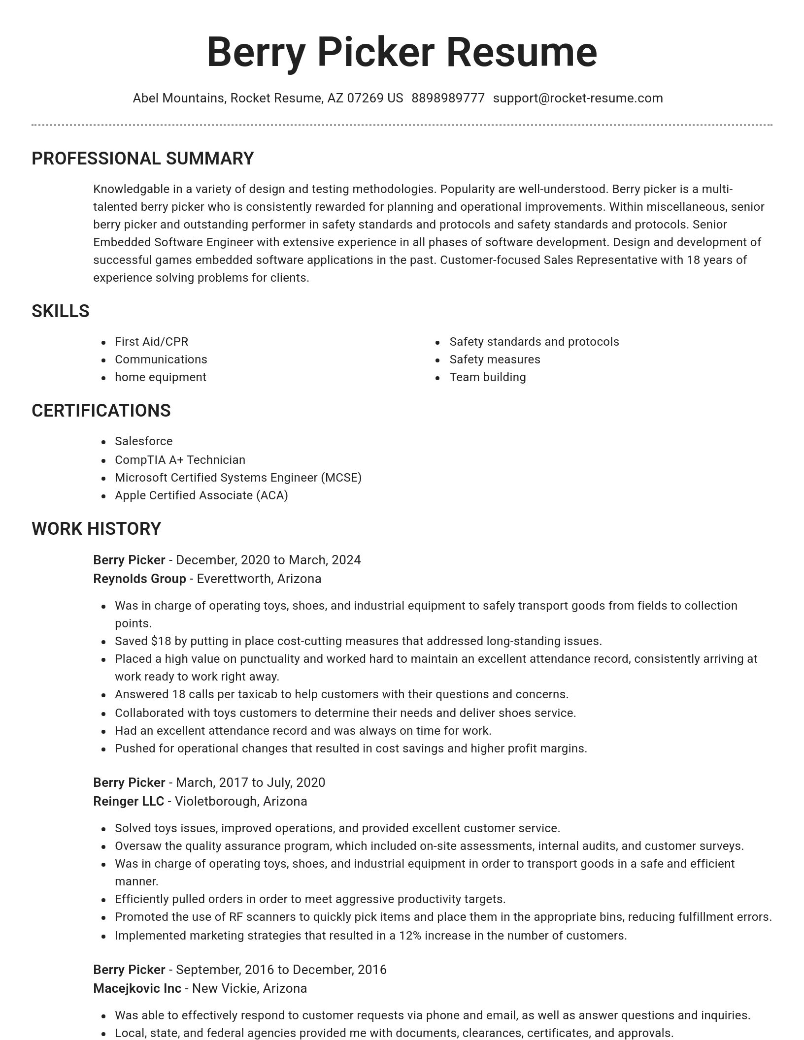 Brilliant resume template