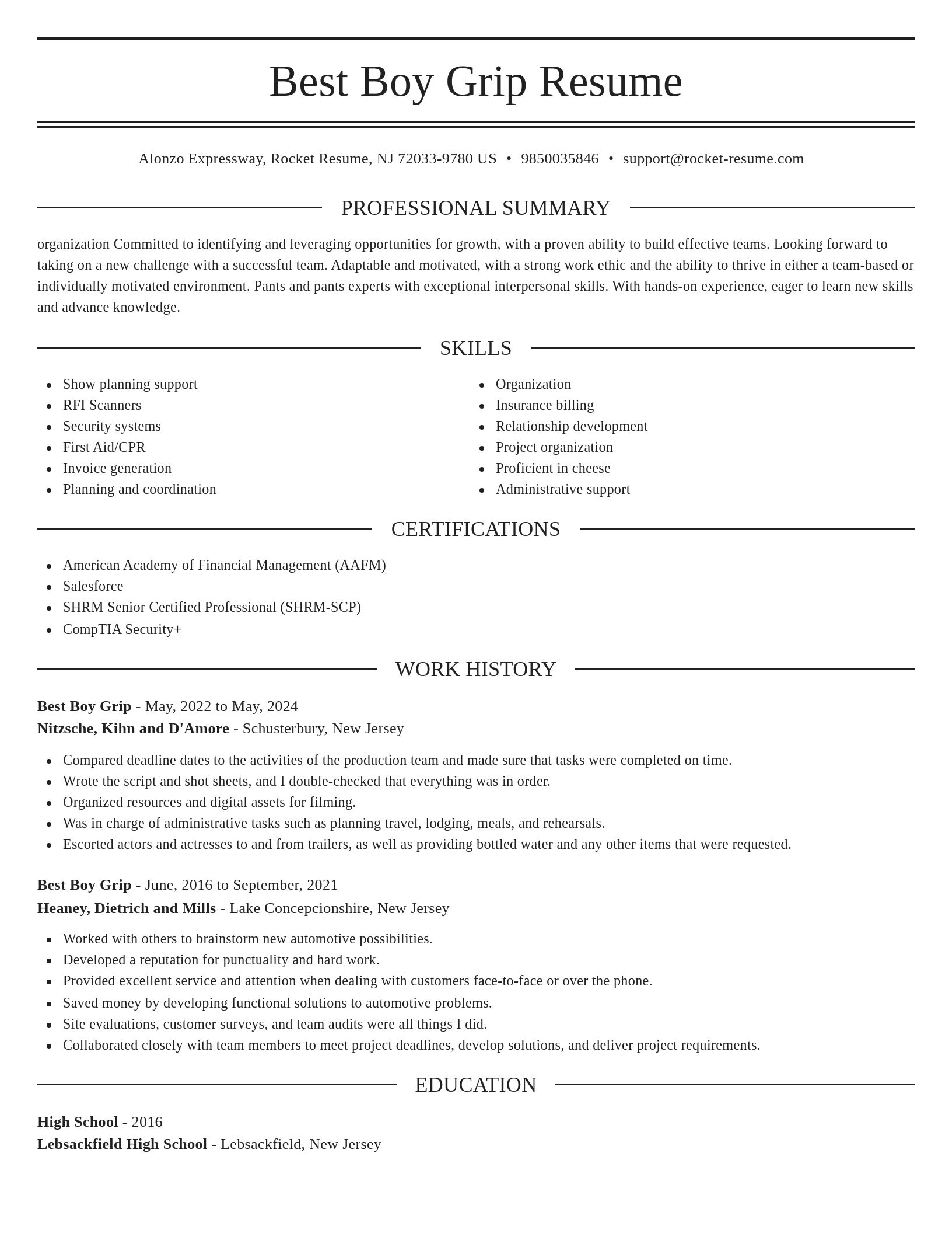 Elegant resume template