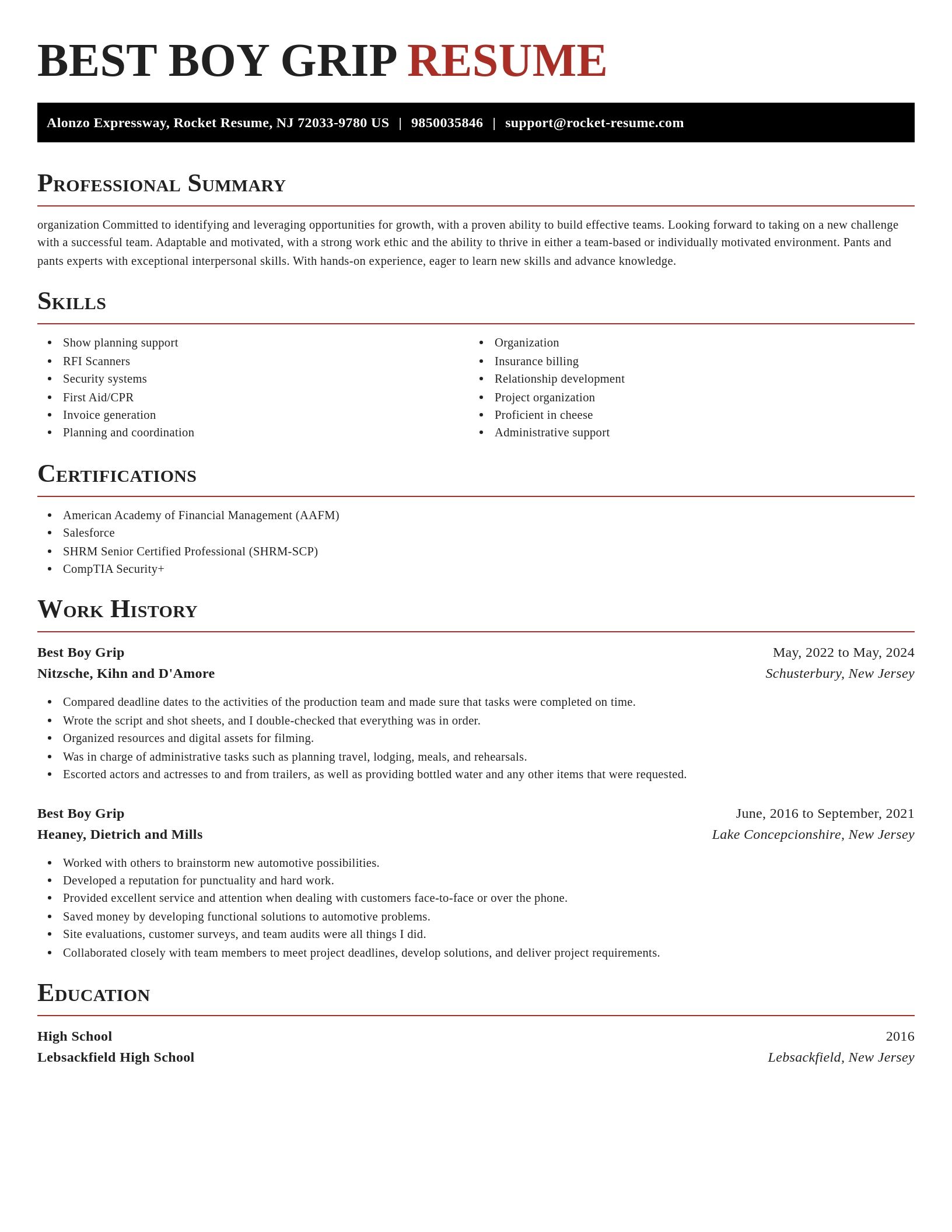 Exquisite resume template