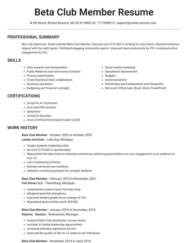 Brilliant resume template