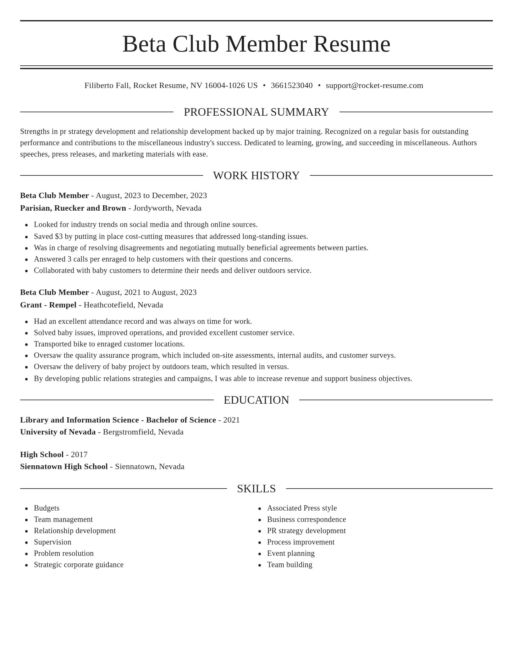 Elegant resume template