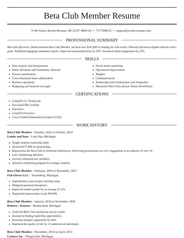 Elegant resume template